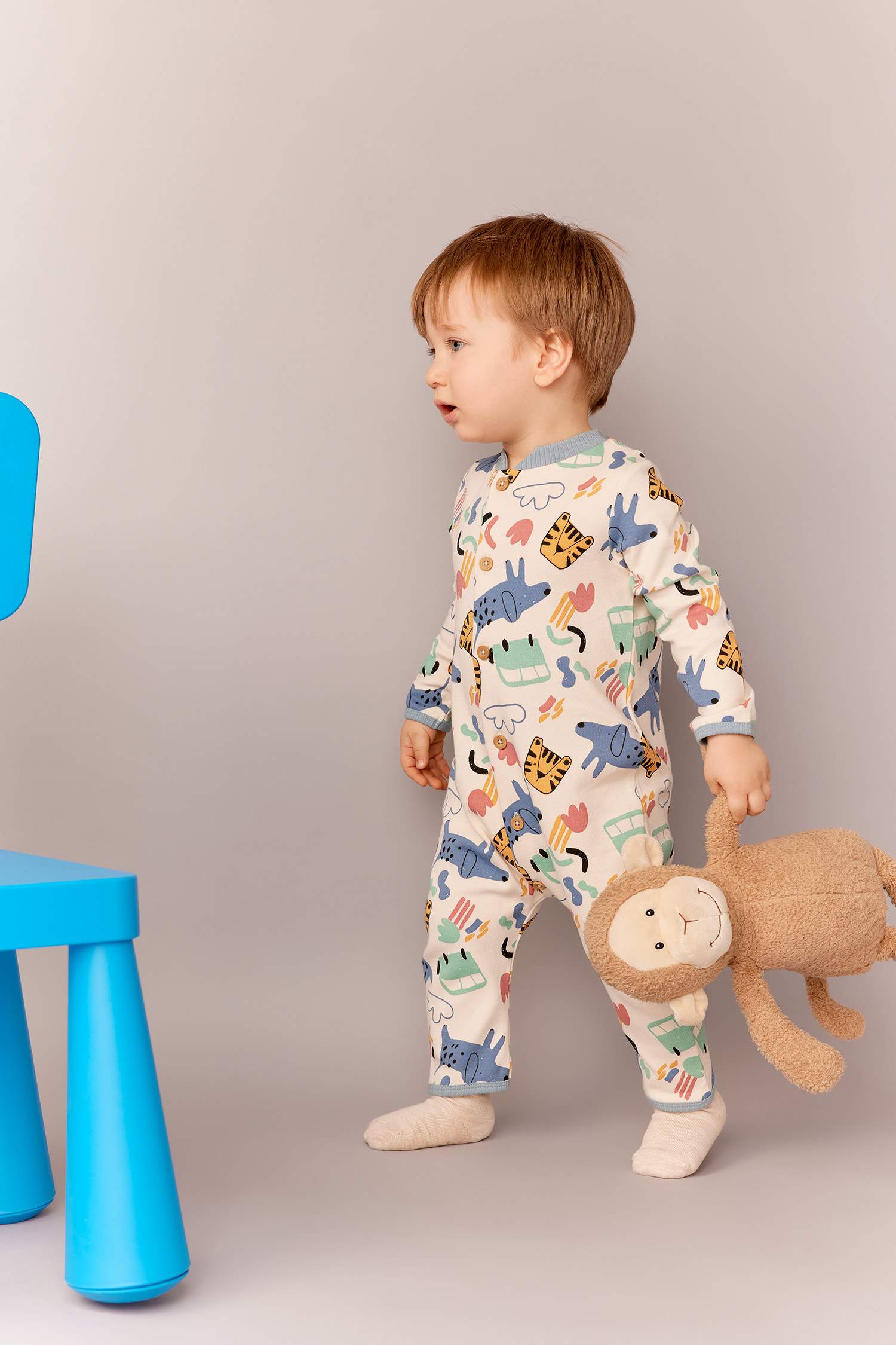 Сәби Ұл ұзын жеңді Комбинезон