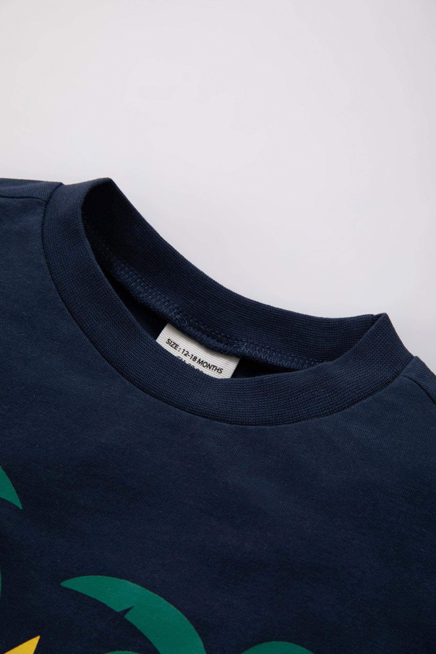 Baby Boy Palm Pattern Short Sleeve T-Shirt