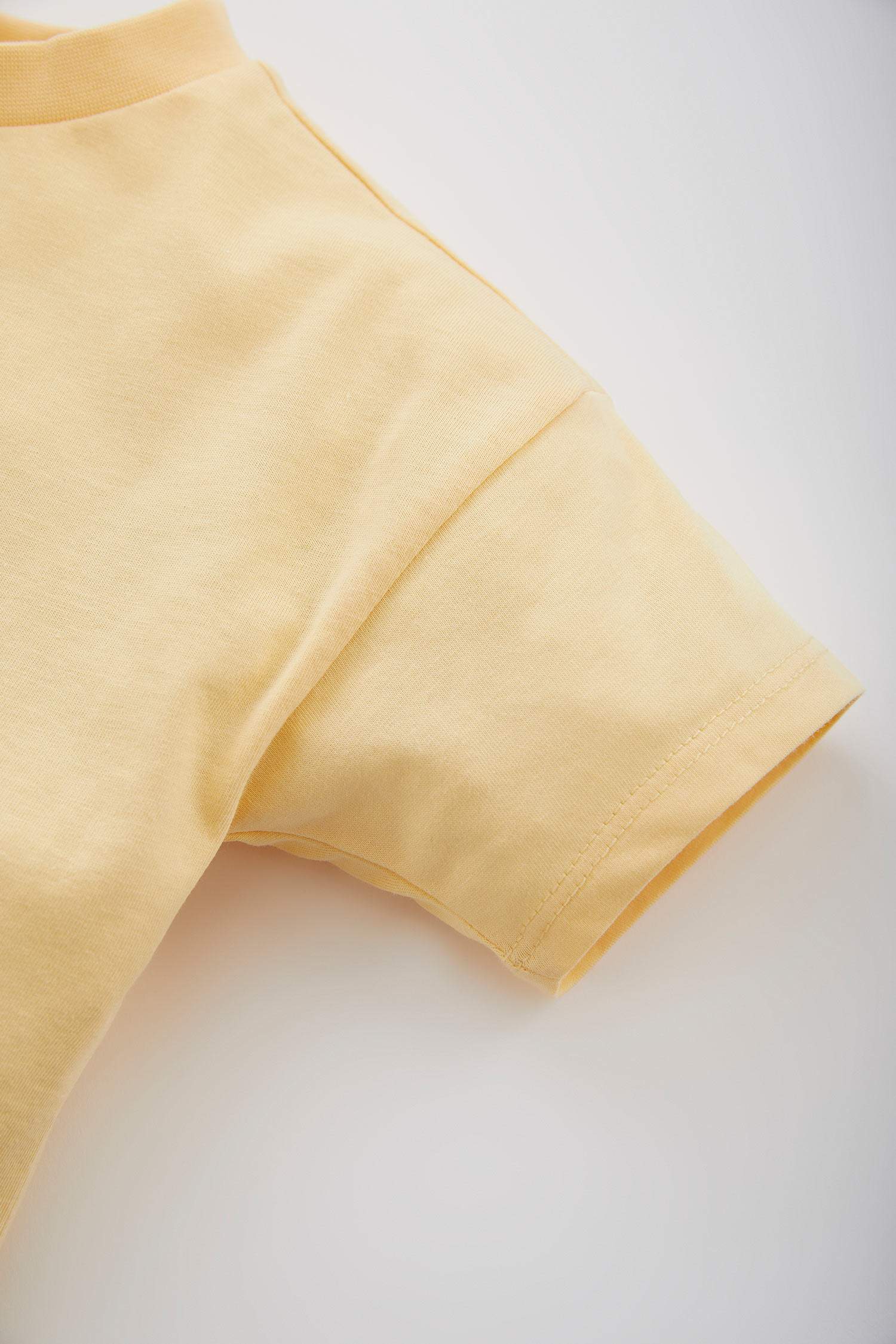 Yellow BABY BOY Baby Boy Regular Fit Palm Pattern Short Sleeve TShirt