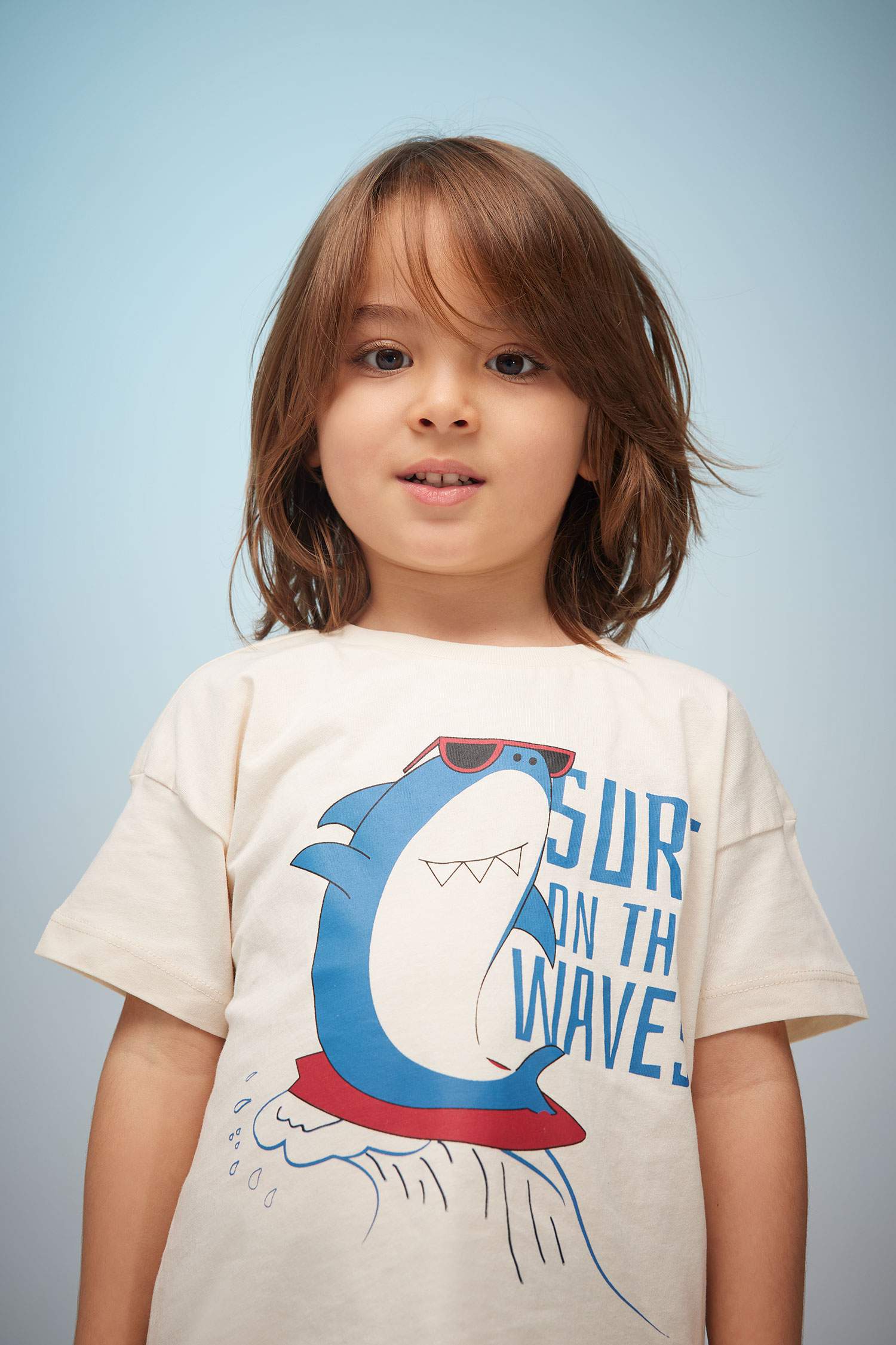 Ecru BABY BOY Baby Boy Animal Pattern Short Sleeve TShirt 2743865