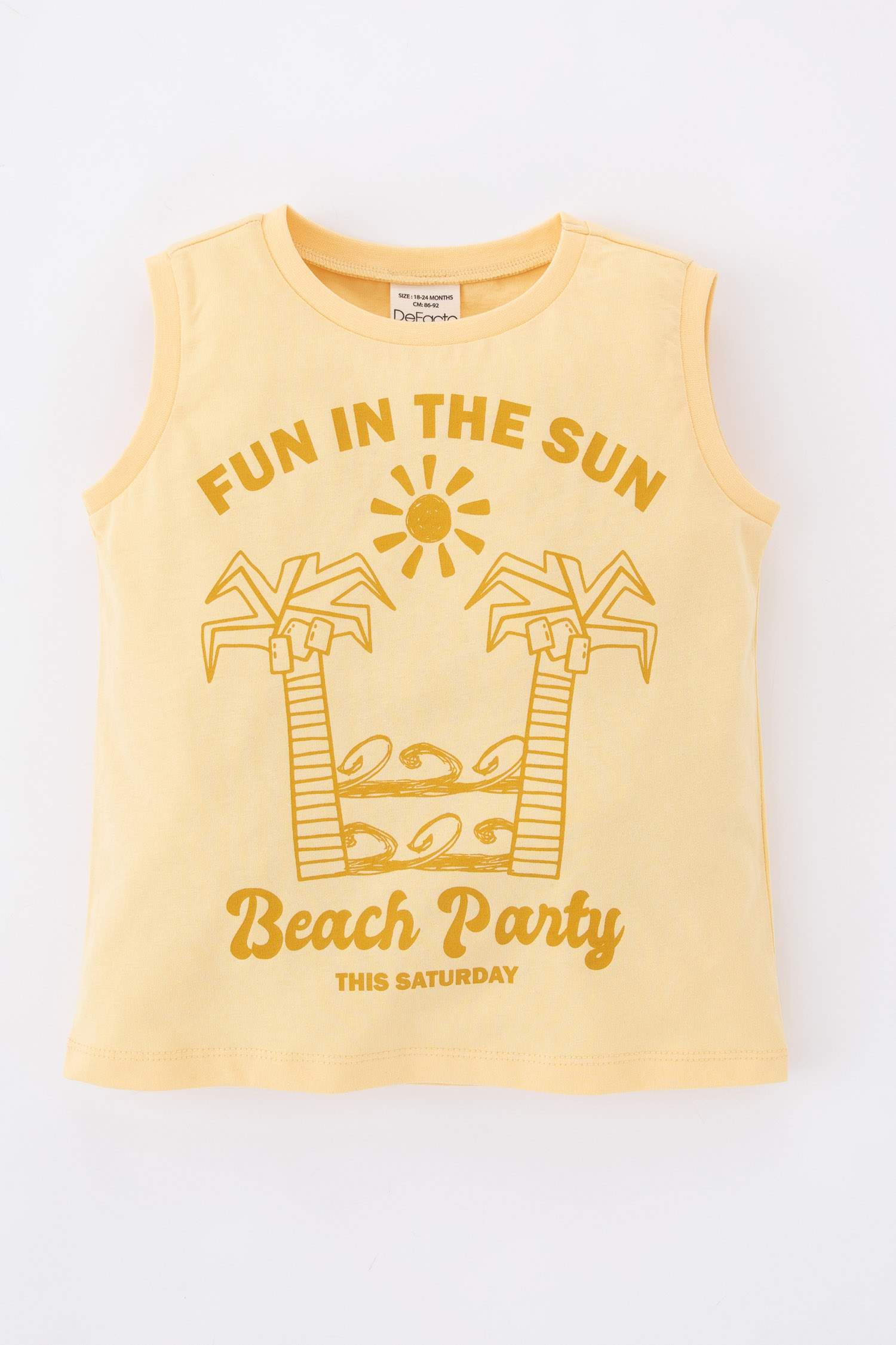 Baby Boy Palm Patterned Singlet