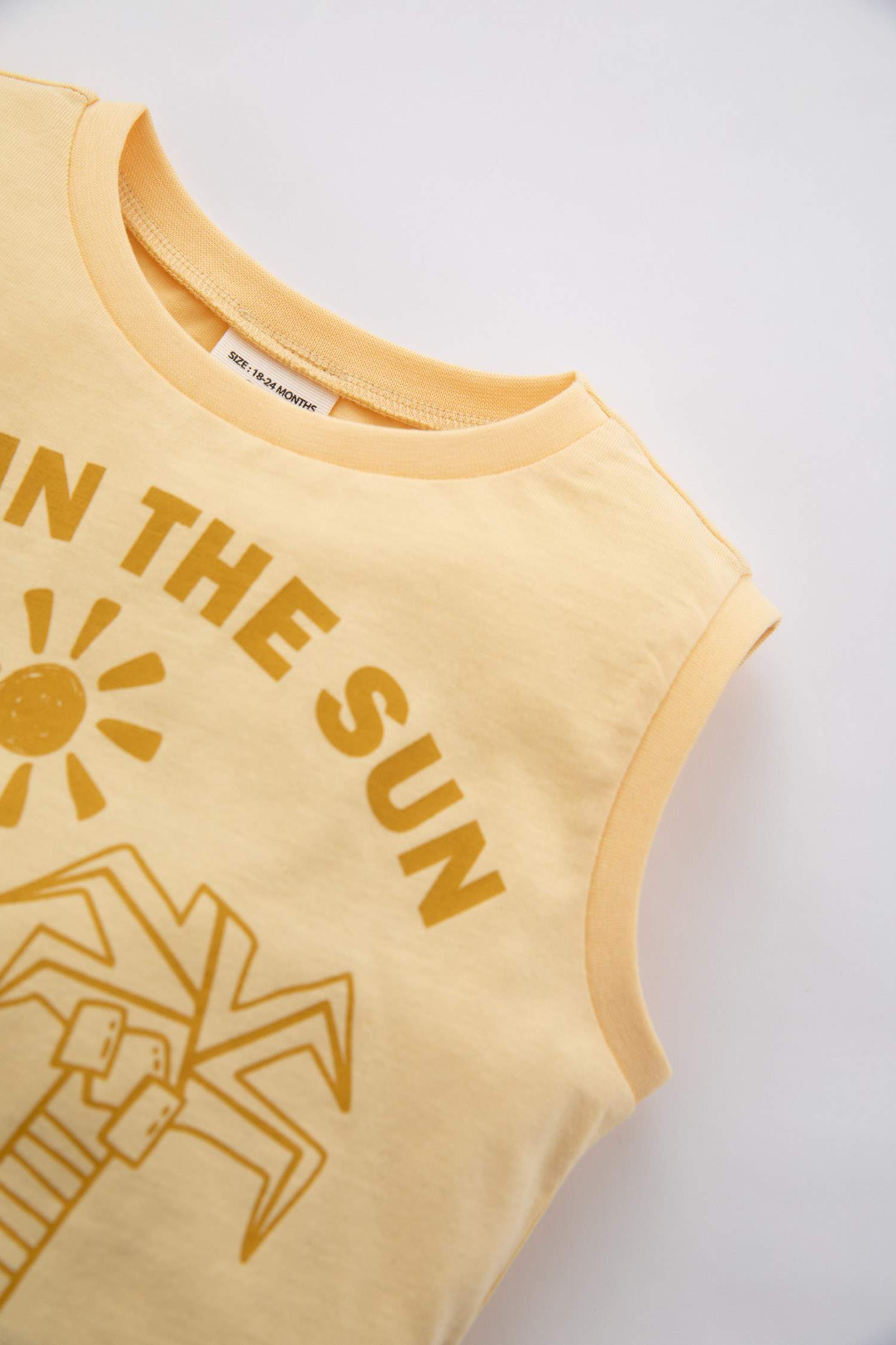 Baby Boy Palm Patterned Singlet