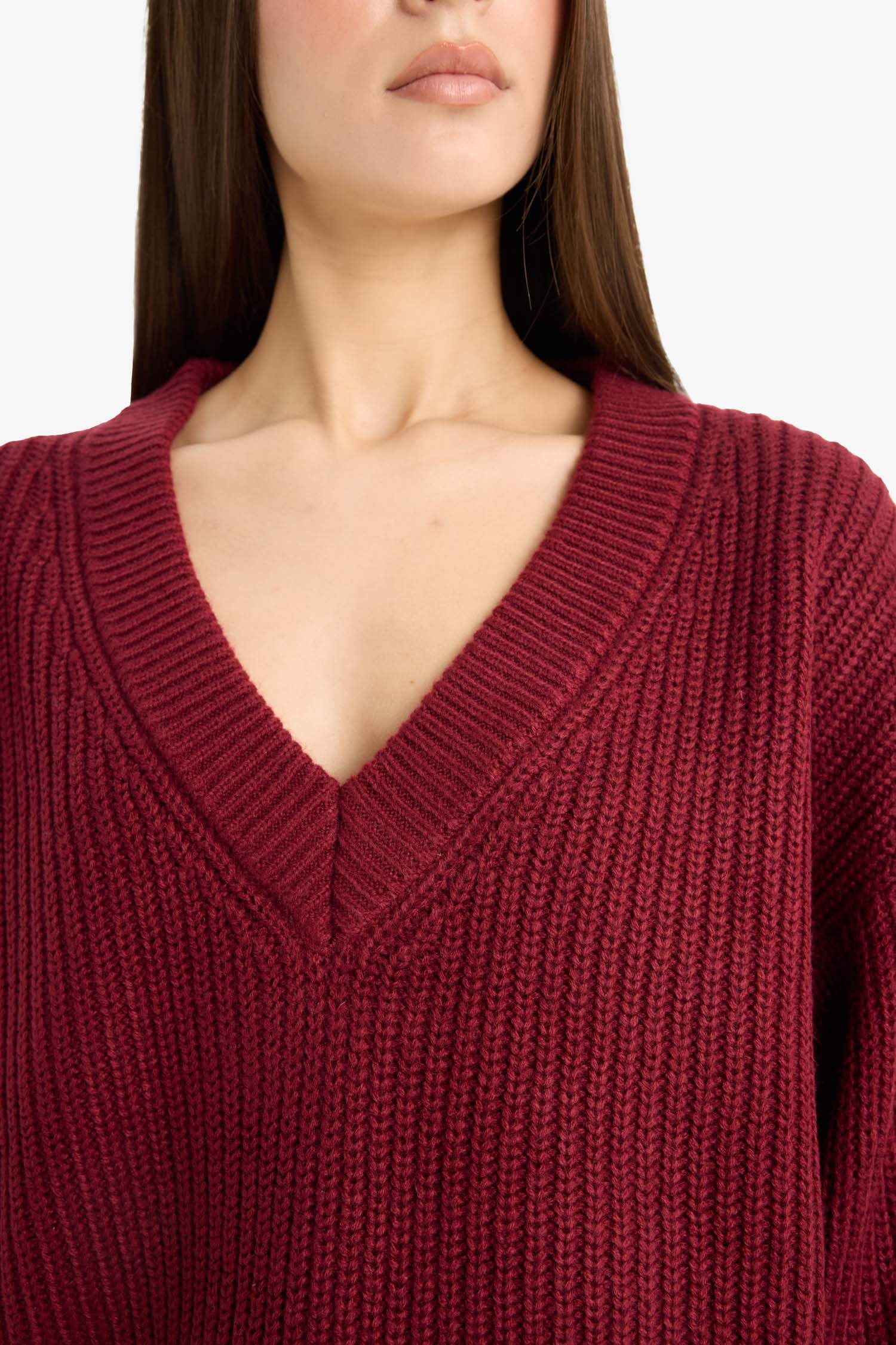 Oversize Fit V-Neck Pullover