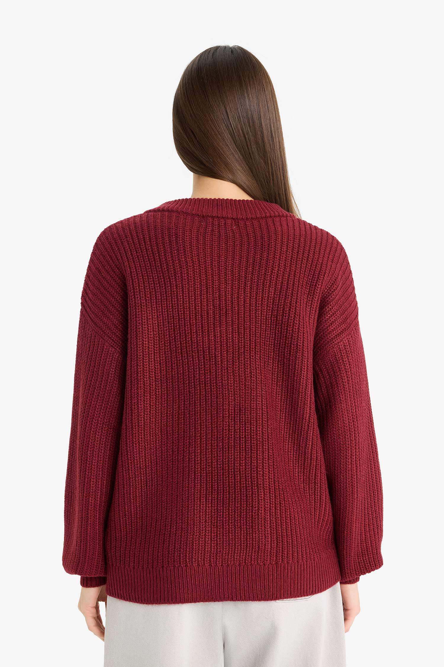 Oversize Fit V-Neck Pullover