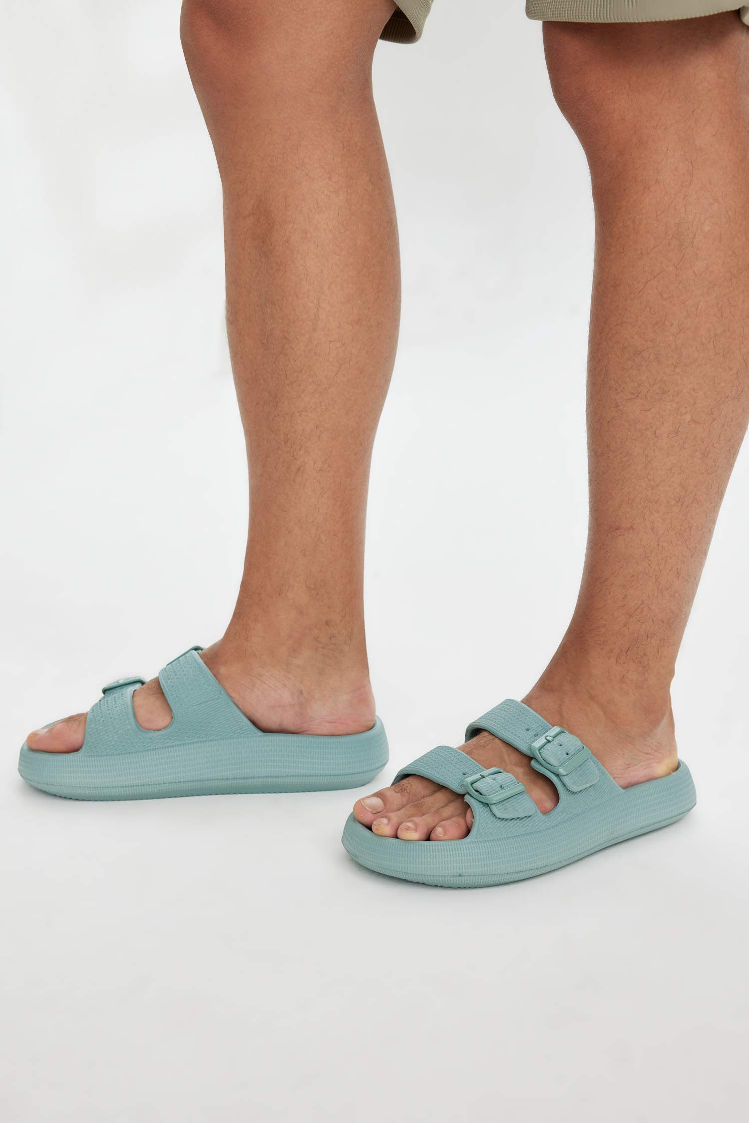 Erkek Kalın Taban Çift Bantlı Eva Terlik