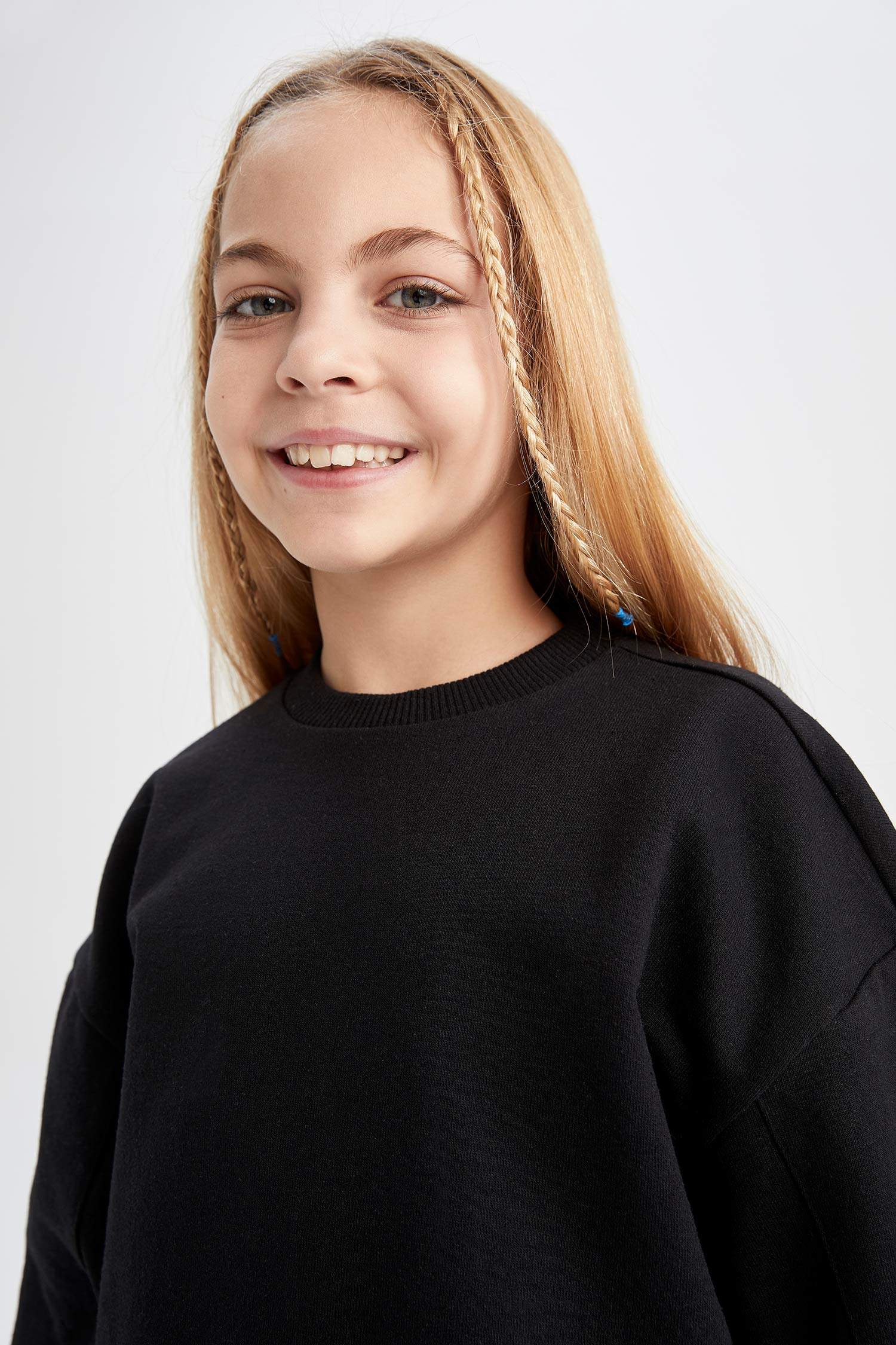 Свитшот свободного кроя для девочек, Школьная коллекция