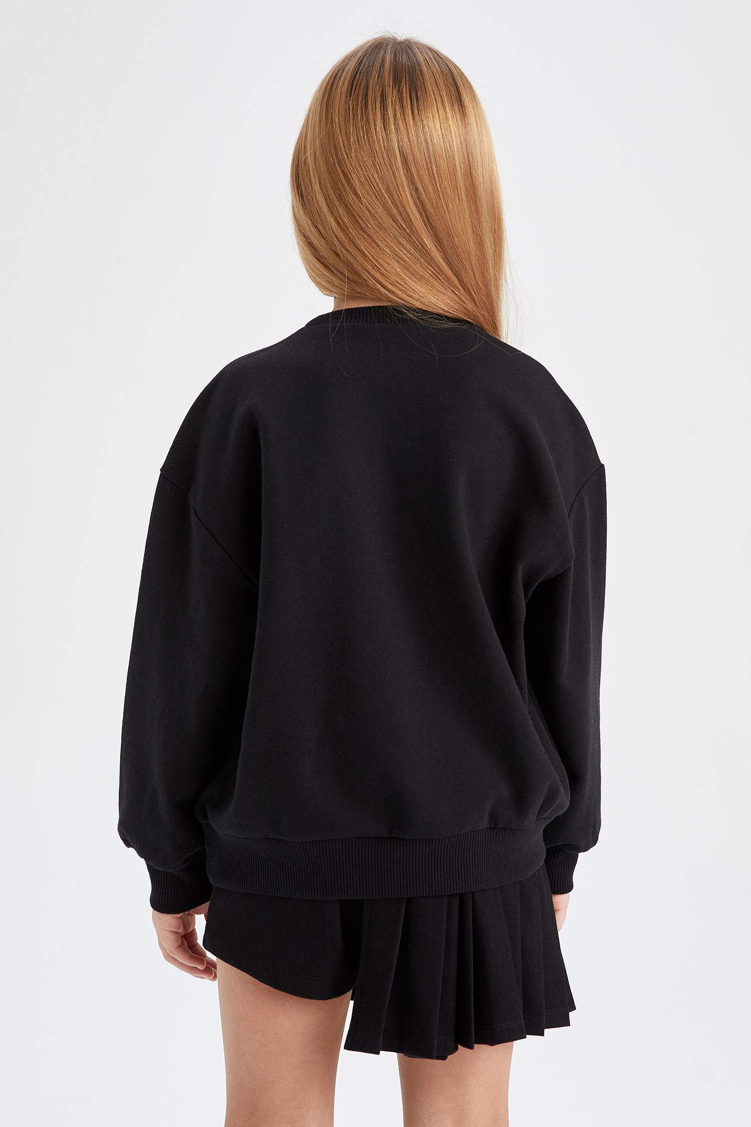 Свитшот свободного кроя для девочек, Школьная коллекция