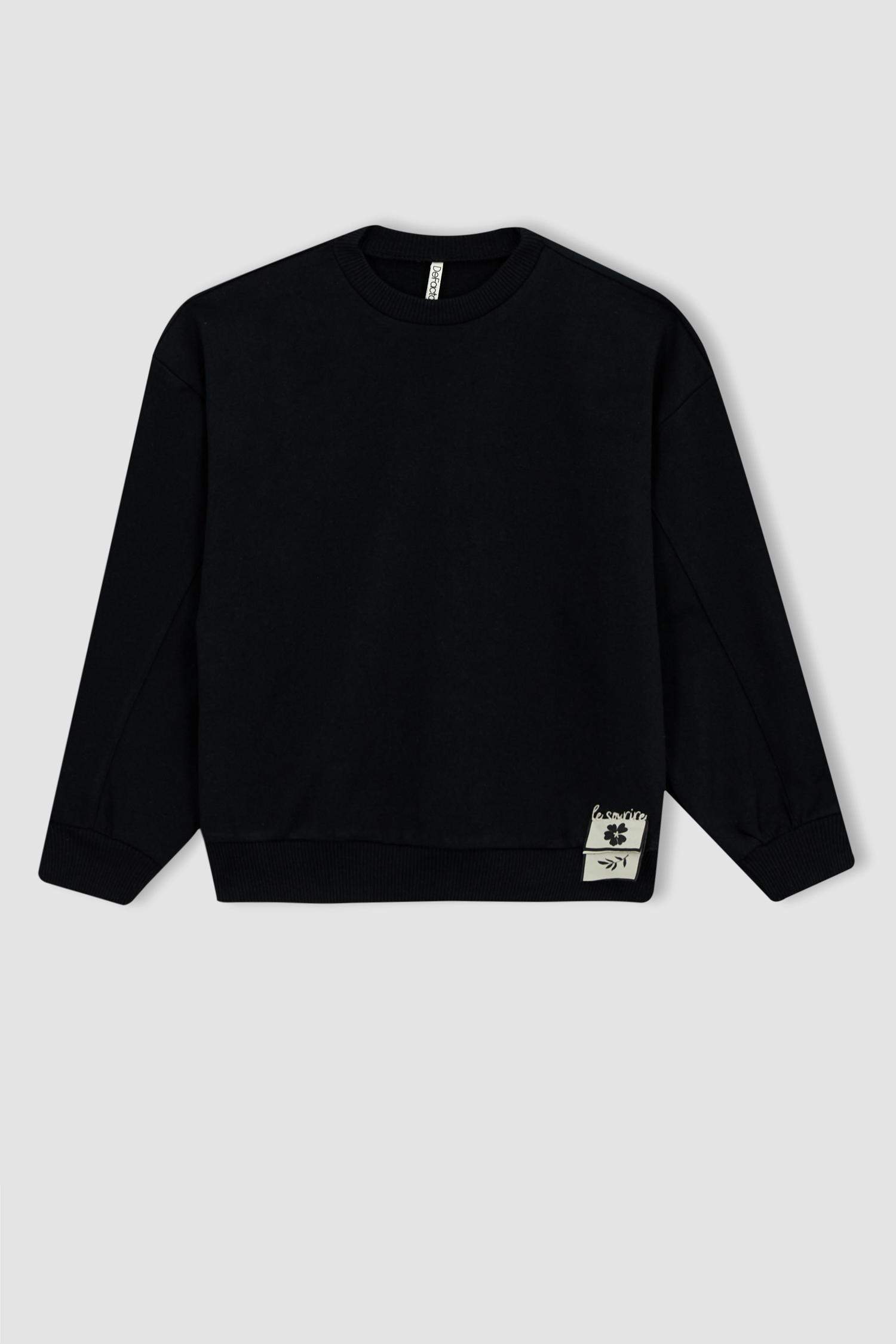 Свитшот свободного кроя для девочек, Школьная коллекция