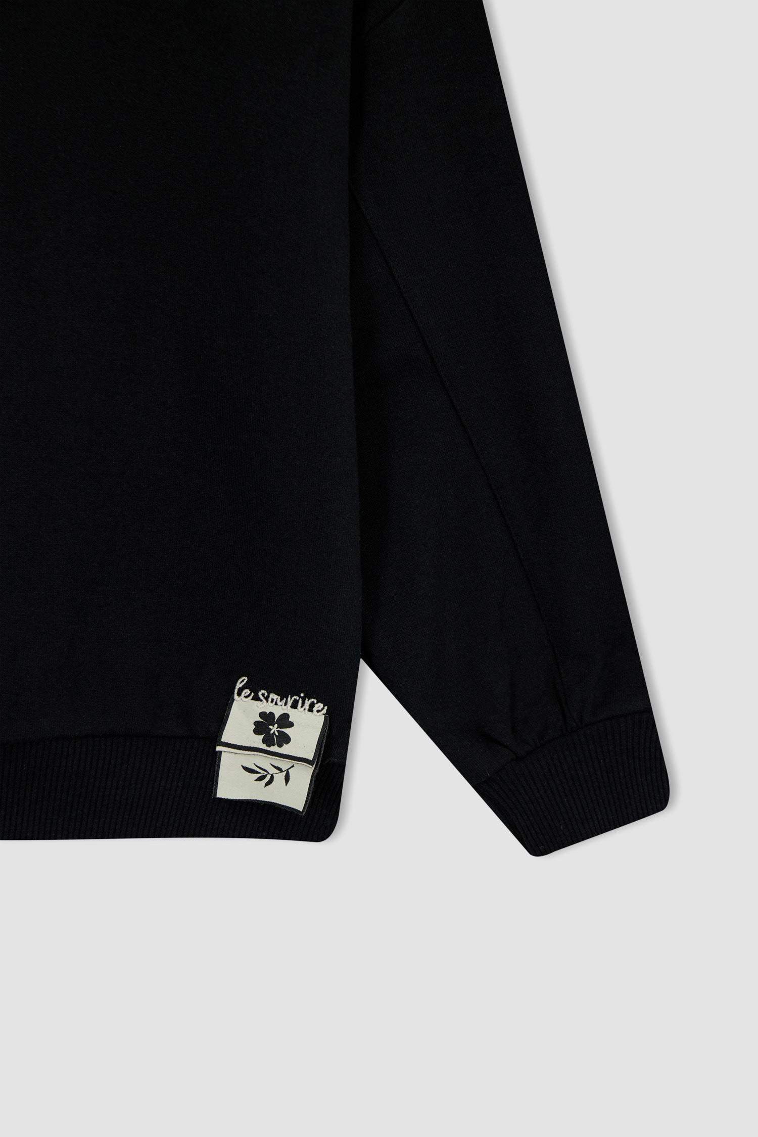 Свитшот свободного кроя для девочек, Школьная коллекция