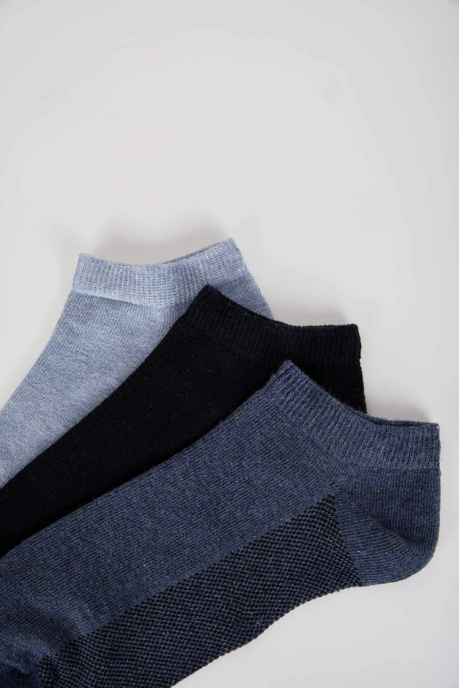 Erkek 3'lü Pamuklu Patik Çorap