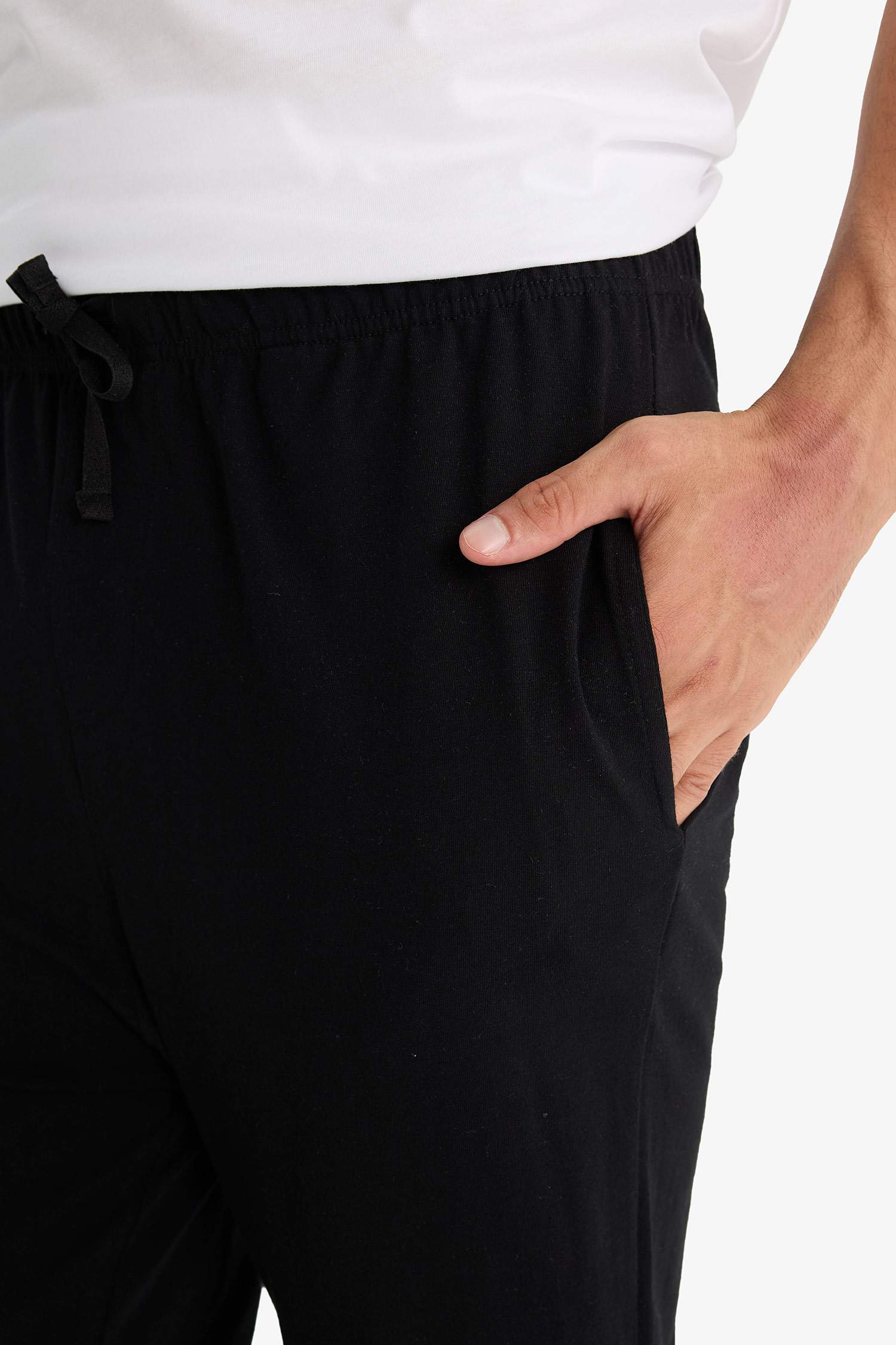 Regular Fit Tied Waist Straight Leg Pajama Bottom