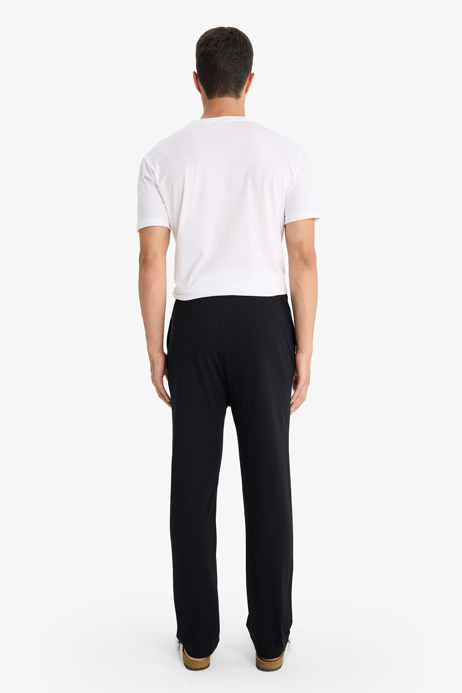 Regular Fit Tied Waist Straight Leg Pajama Bottom