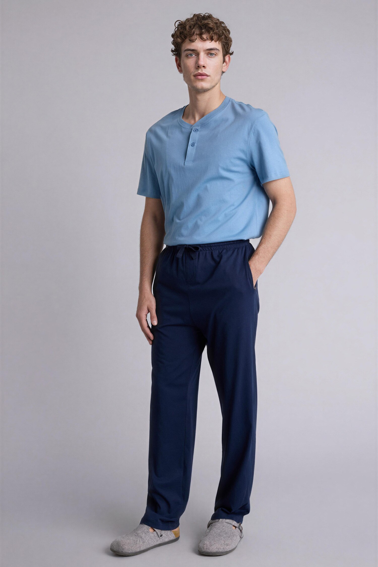 DeFacto %100 Pamuk Regular Fit Cepli Pijama Altı