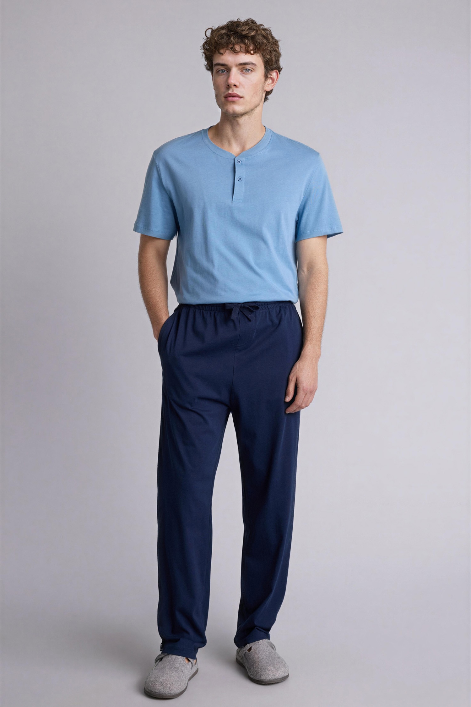 DeFacto %100 Pamuk Regular Fit Cepli Pijama Altı görsel 2