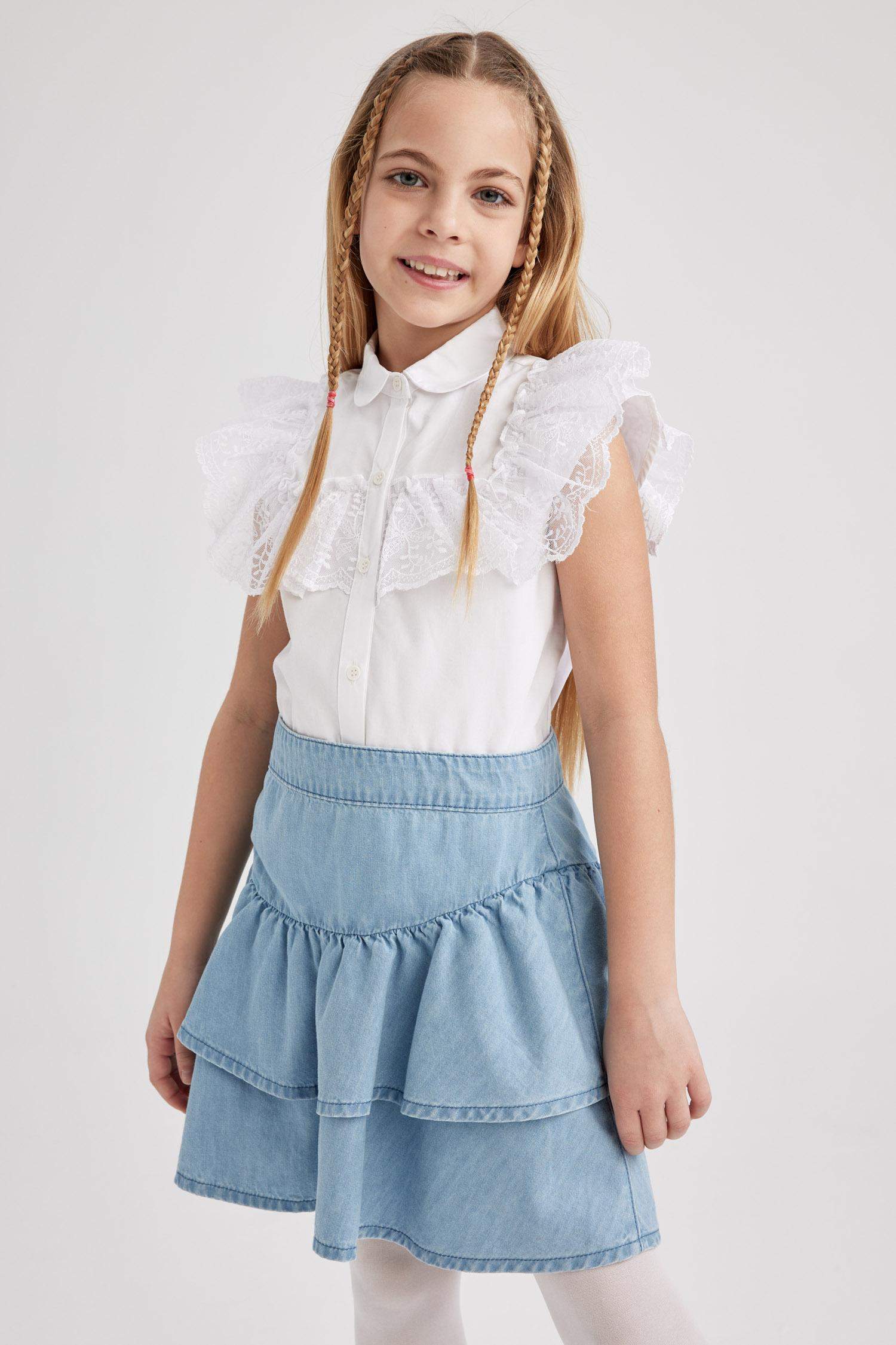 Girl Child Jean Skirt