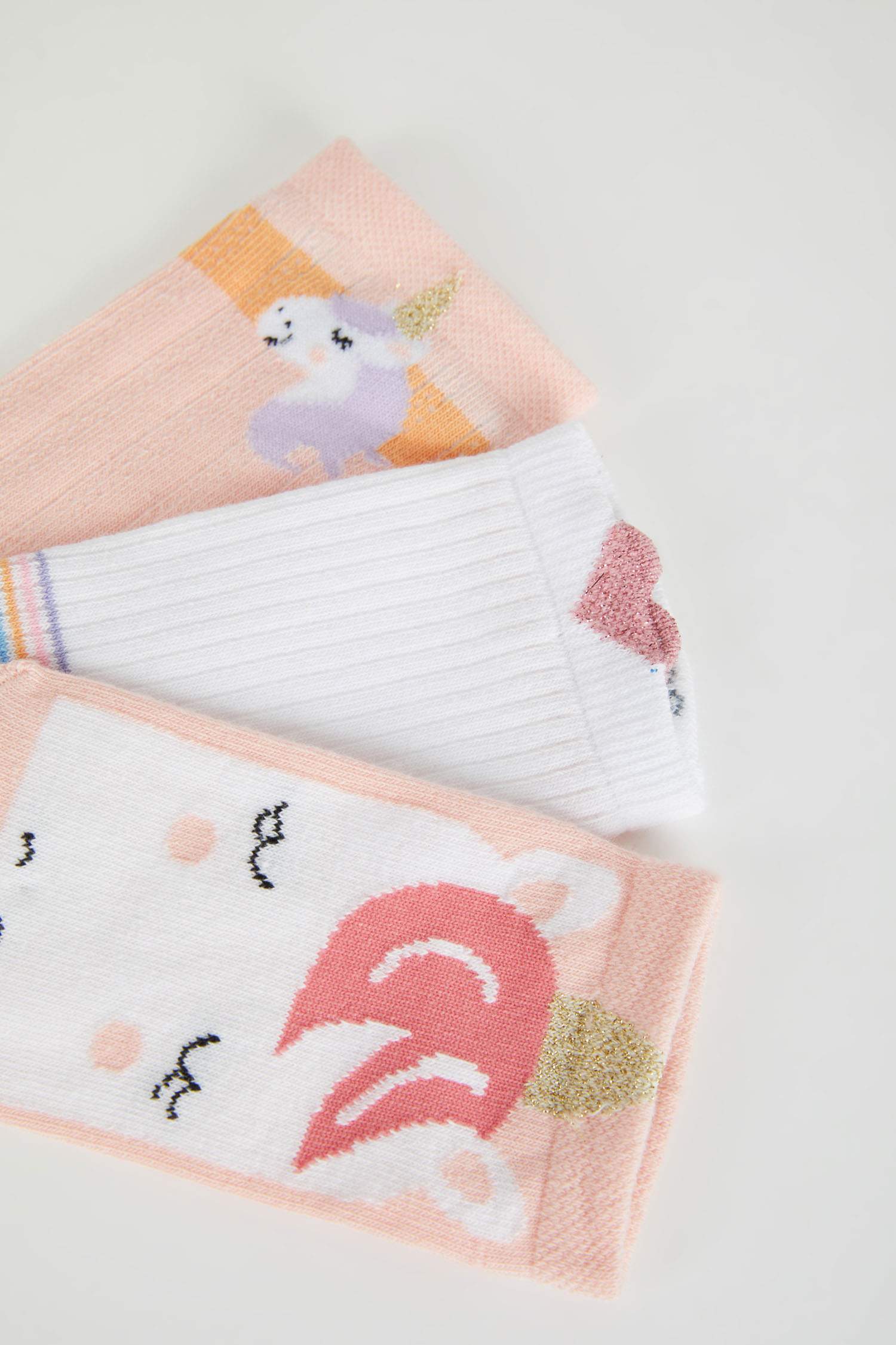 Носки из хлопка для девочек, 3 пары