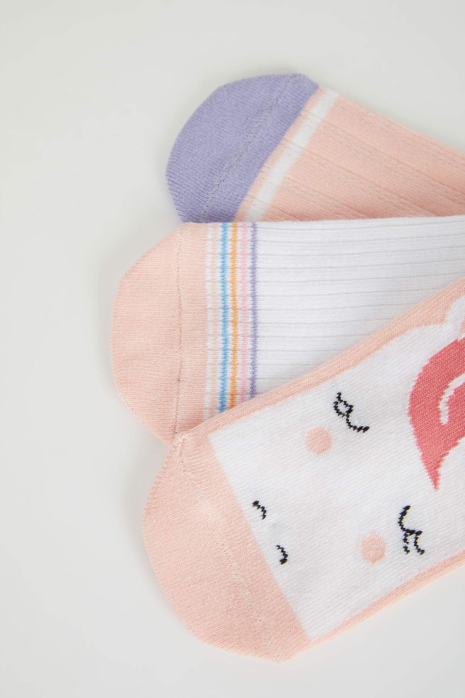 Носки из хлопка для девочек, 3 пары