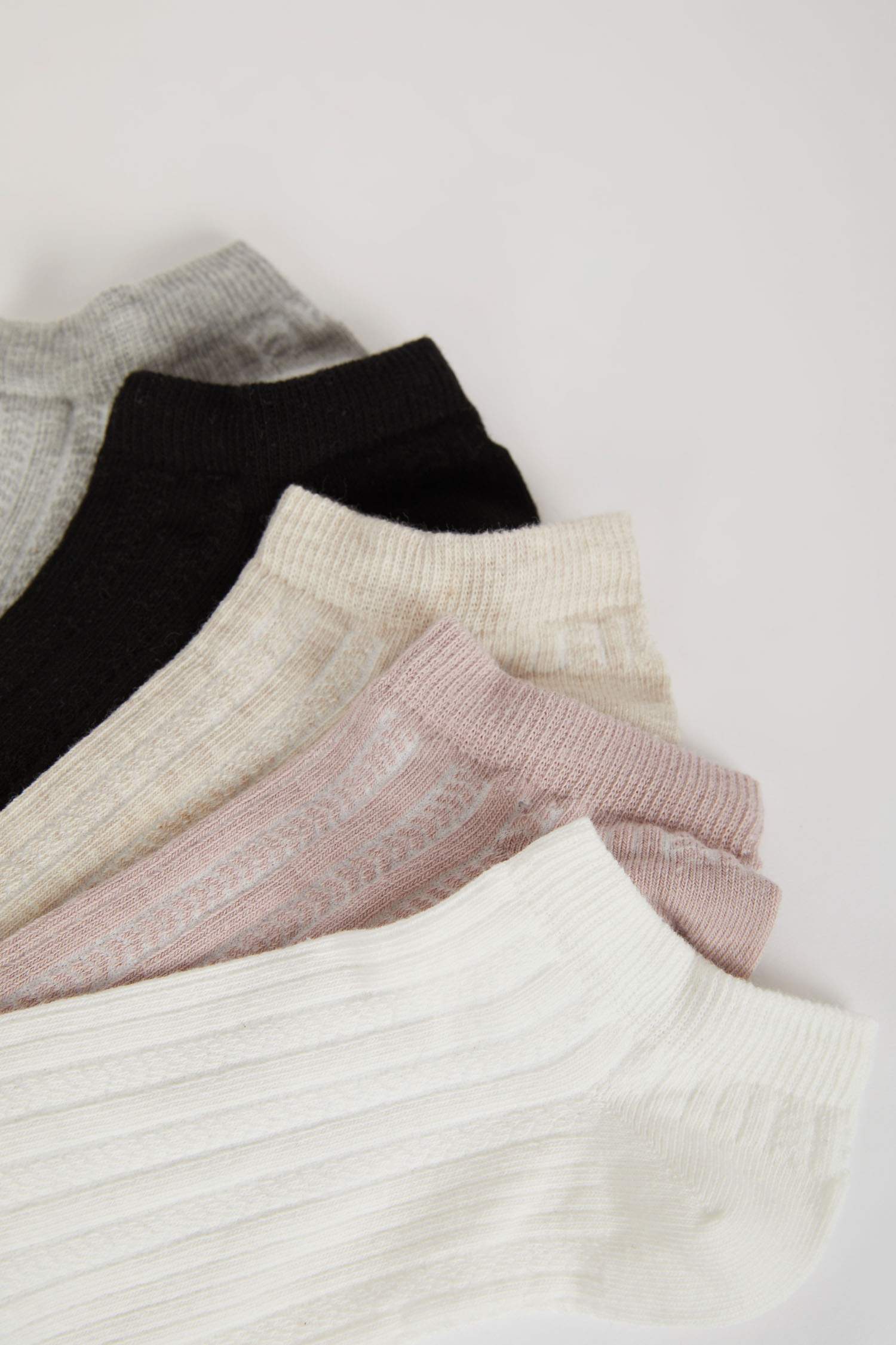 Kadın 5'li Pamuklu Patik Çorap