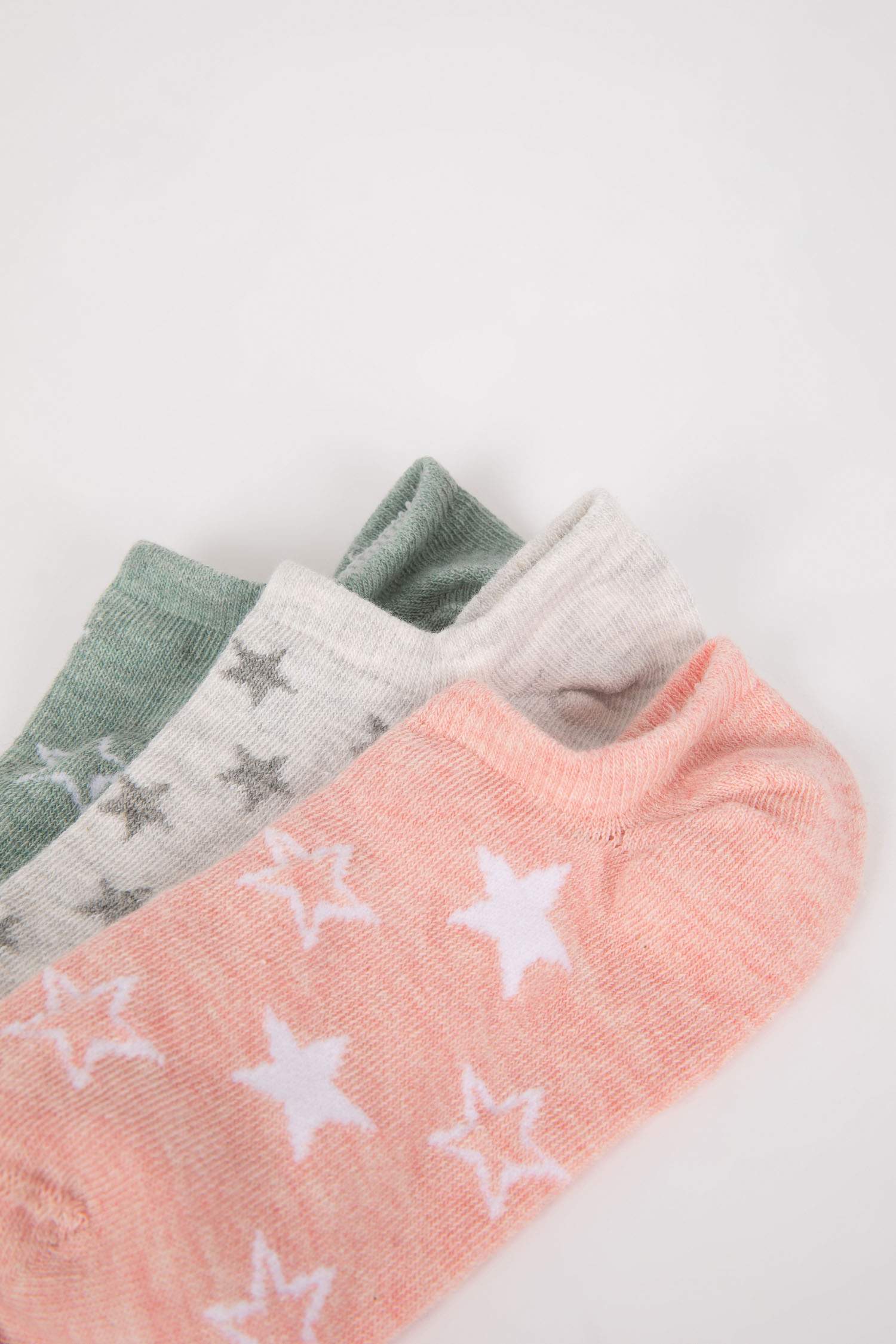 Kadın 3'lü Pamuklu Sneaker Çorap