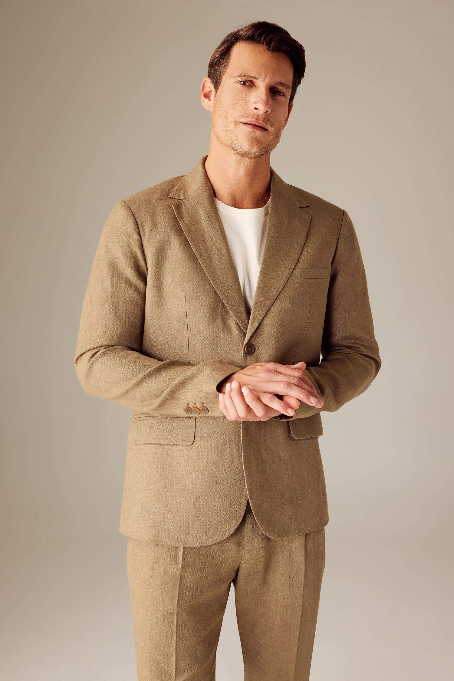 Regular Fit Linen Blazer