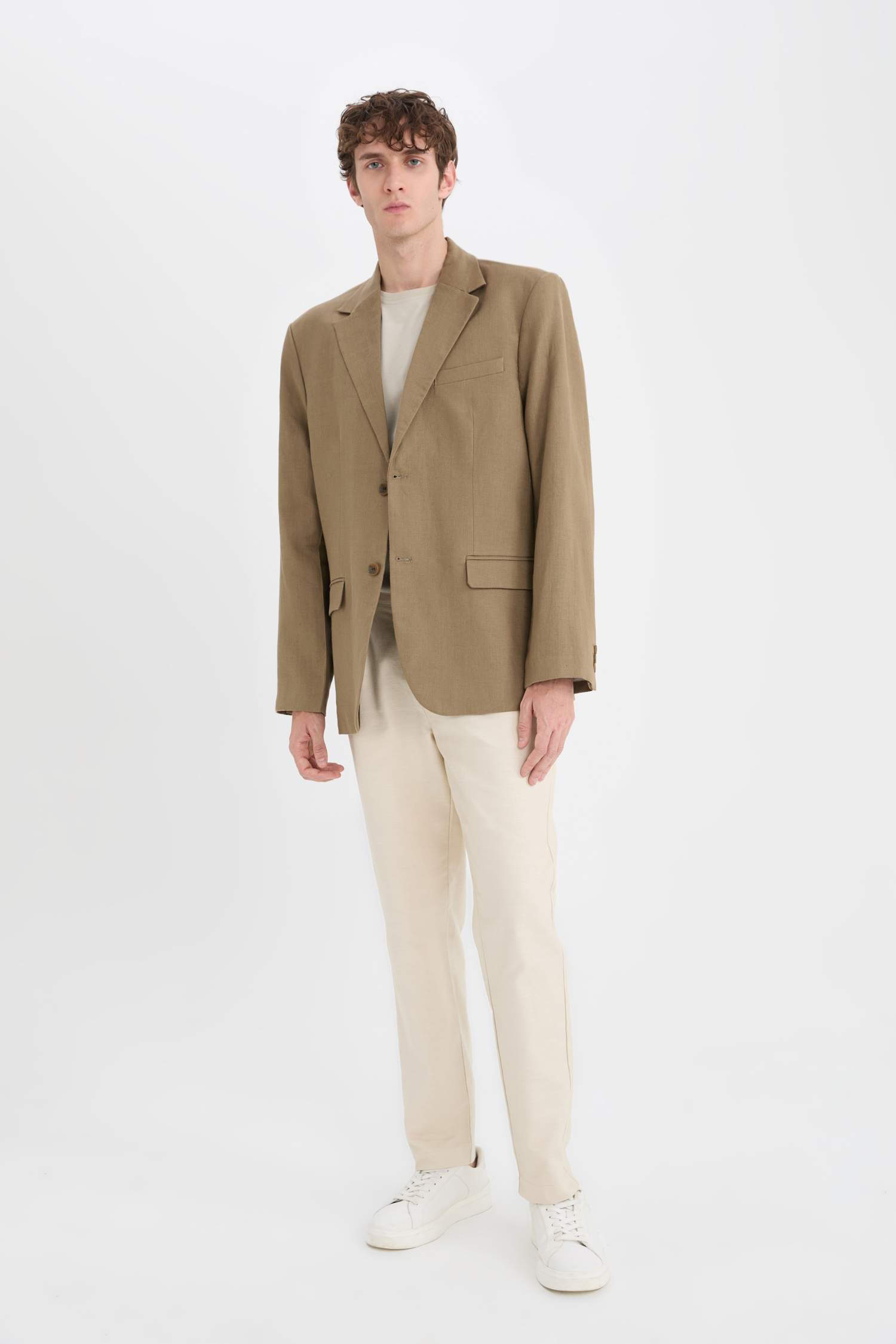 Regular Fit Linen Blazer