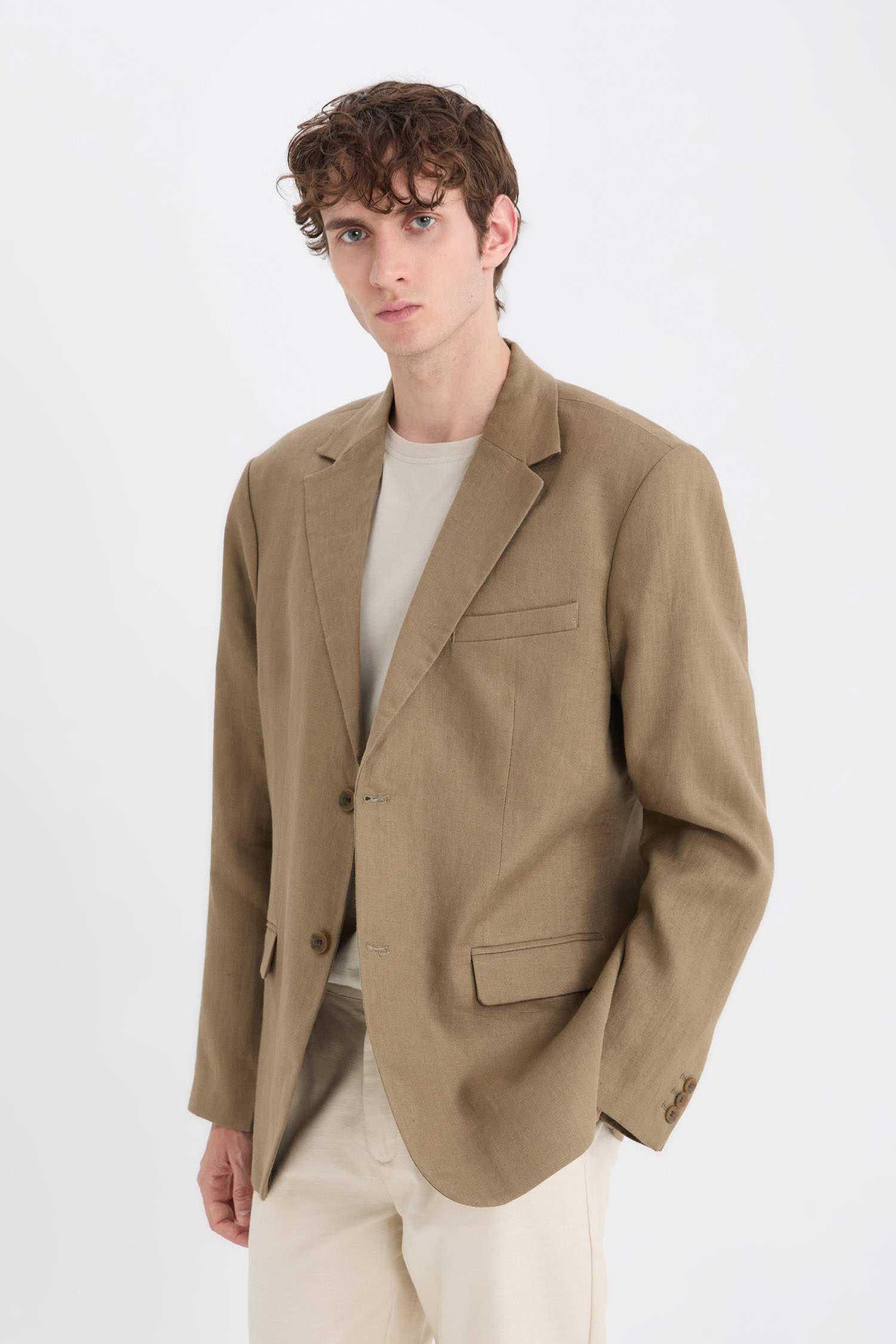 Regular Fit Linen Blazer