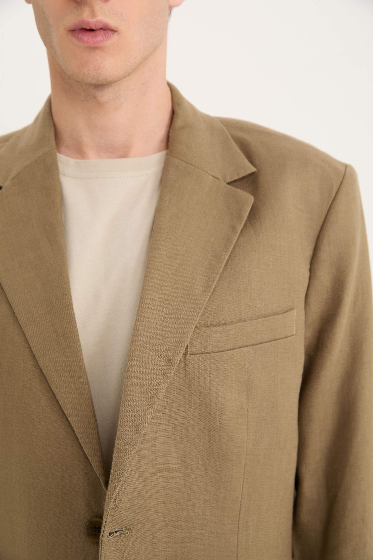 Regular Fit Linen Blazer
