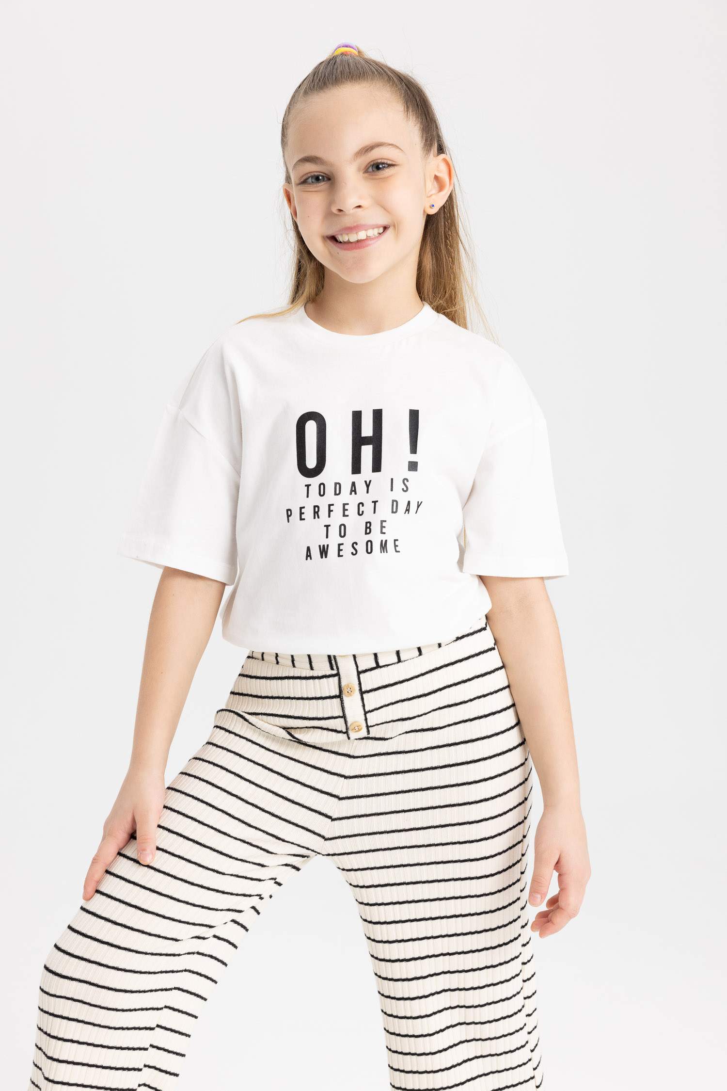 Футболка свободного кроя для девочек