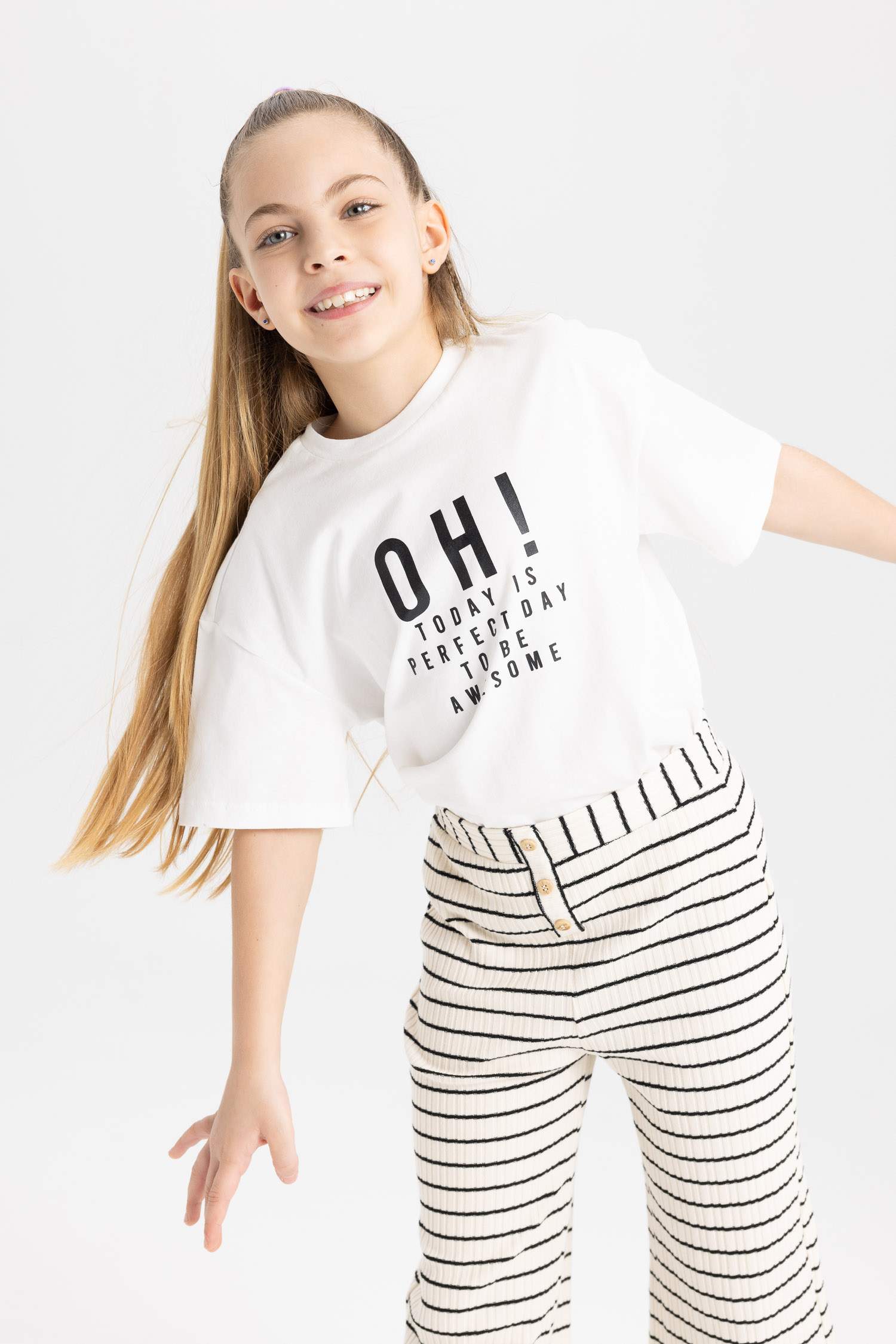 Футболка свободного кроя для девочек