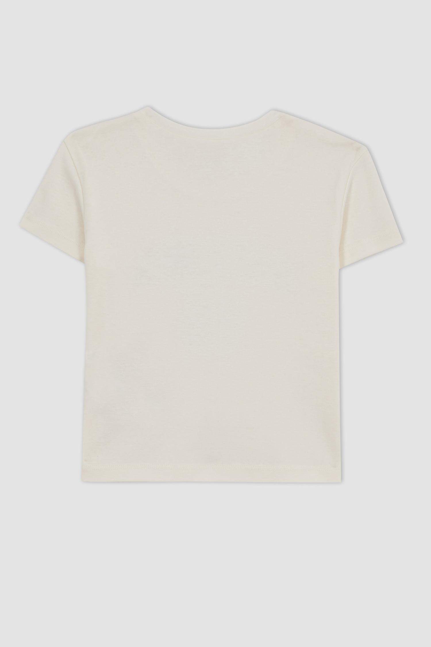 Girl Slim Fit Rib Short Sleeve T-Shirt