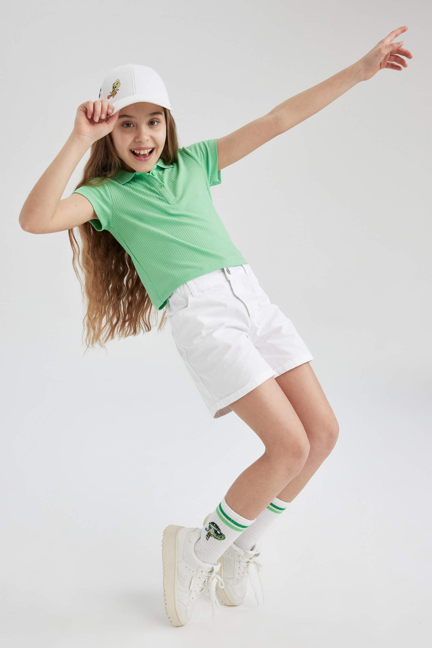 Футболка приталенного кроя для девочек, Школьная коллекция