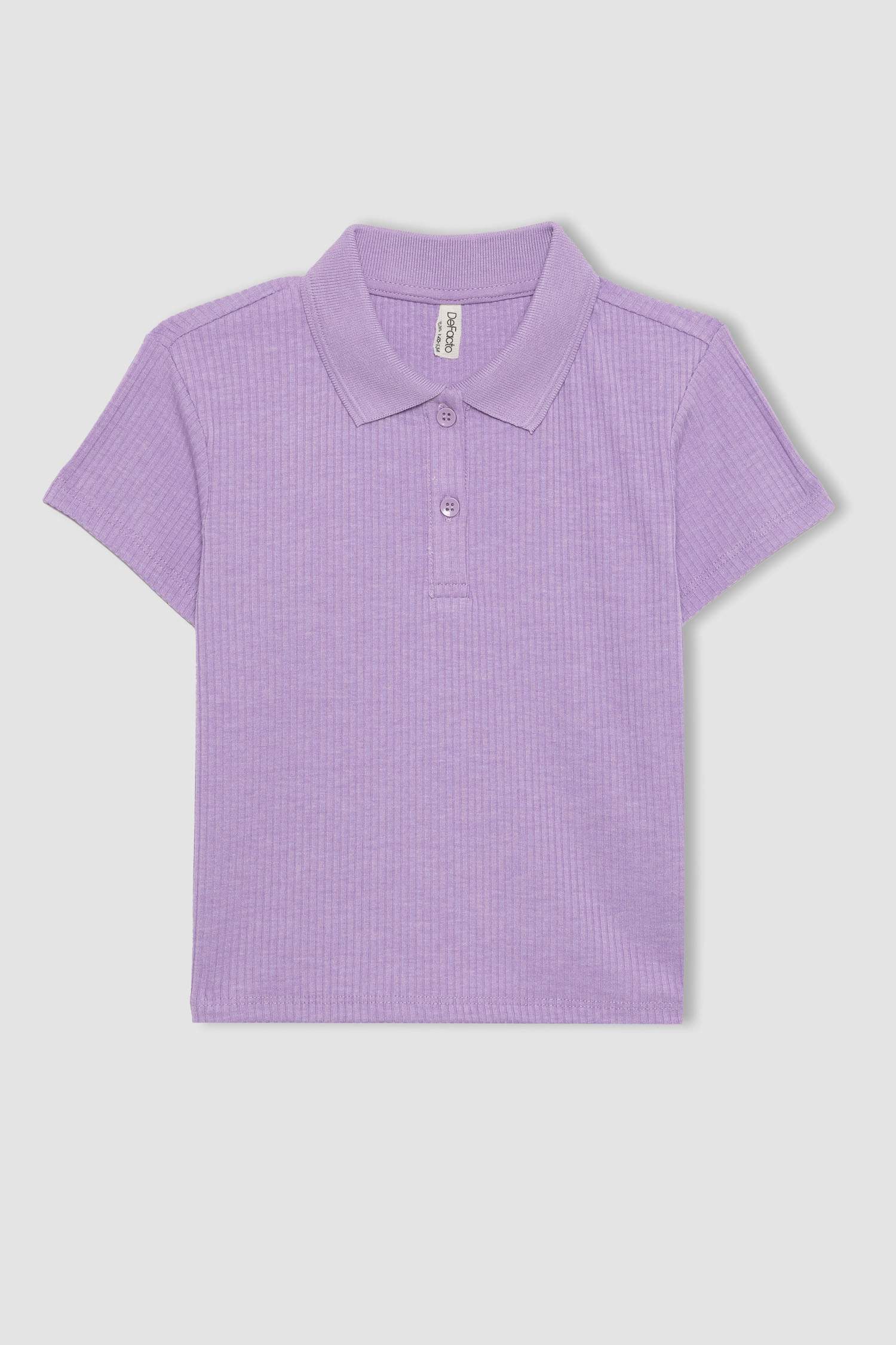 Girl Slim Fit Polo Neck Basic Ribbed Camisole Polo T-Shirt