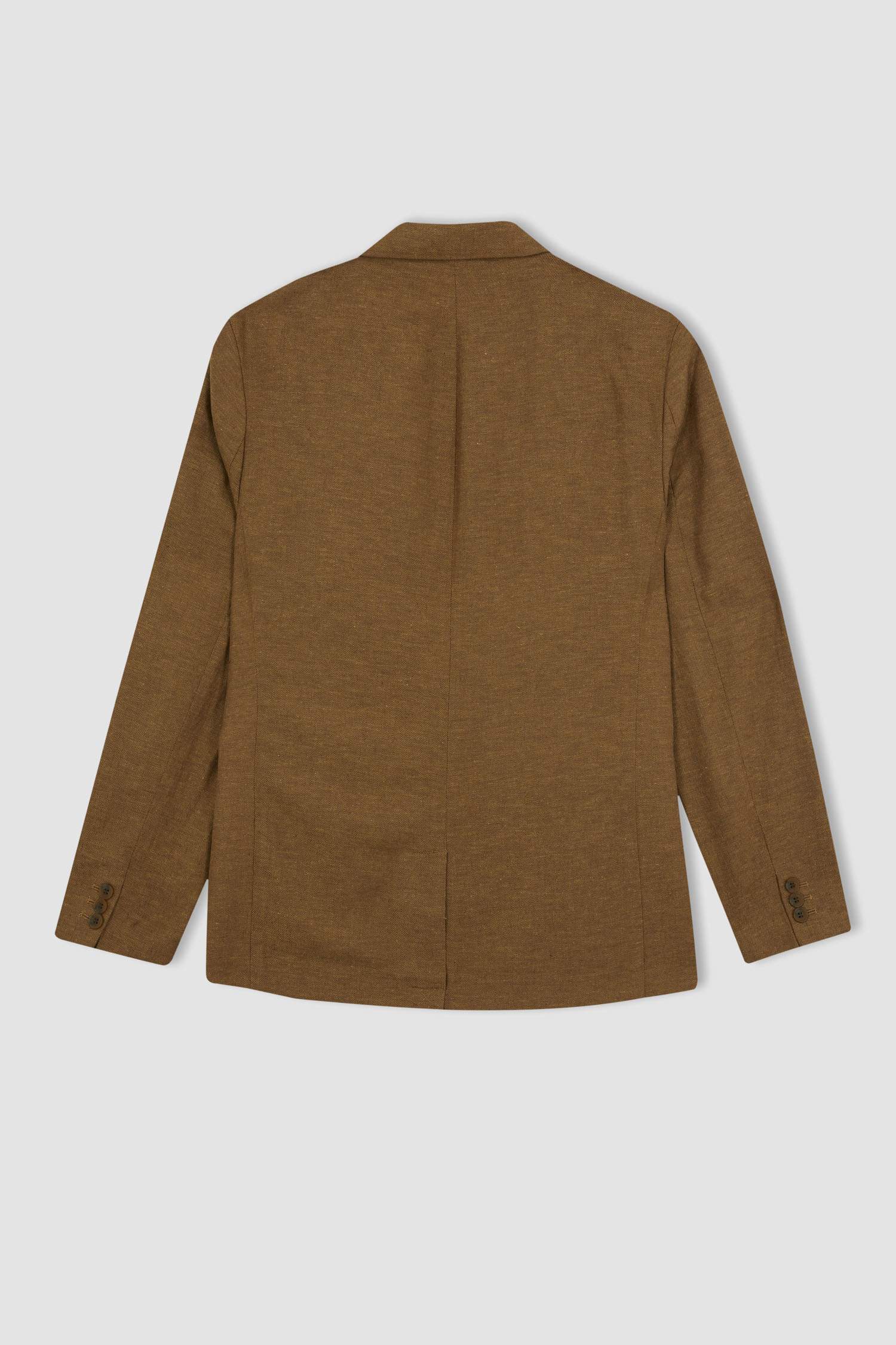 Blazer en lin mélangé à Coupe régulière