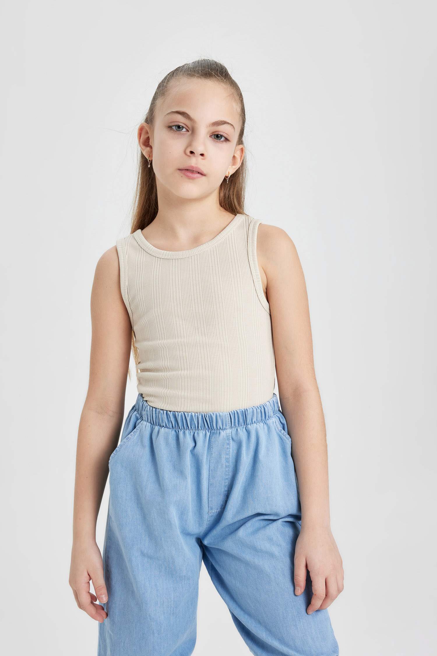 Girl Slim Fit Basic Camisole Tank Top