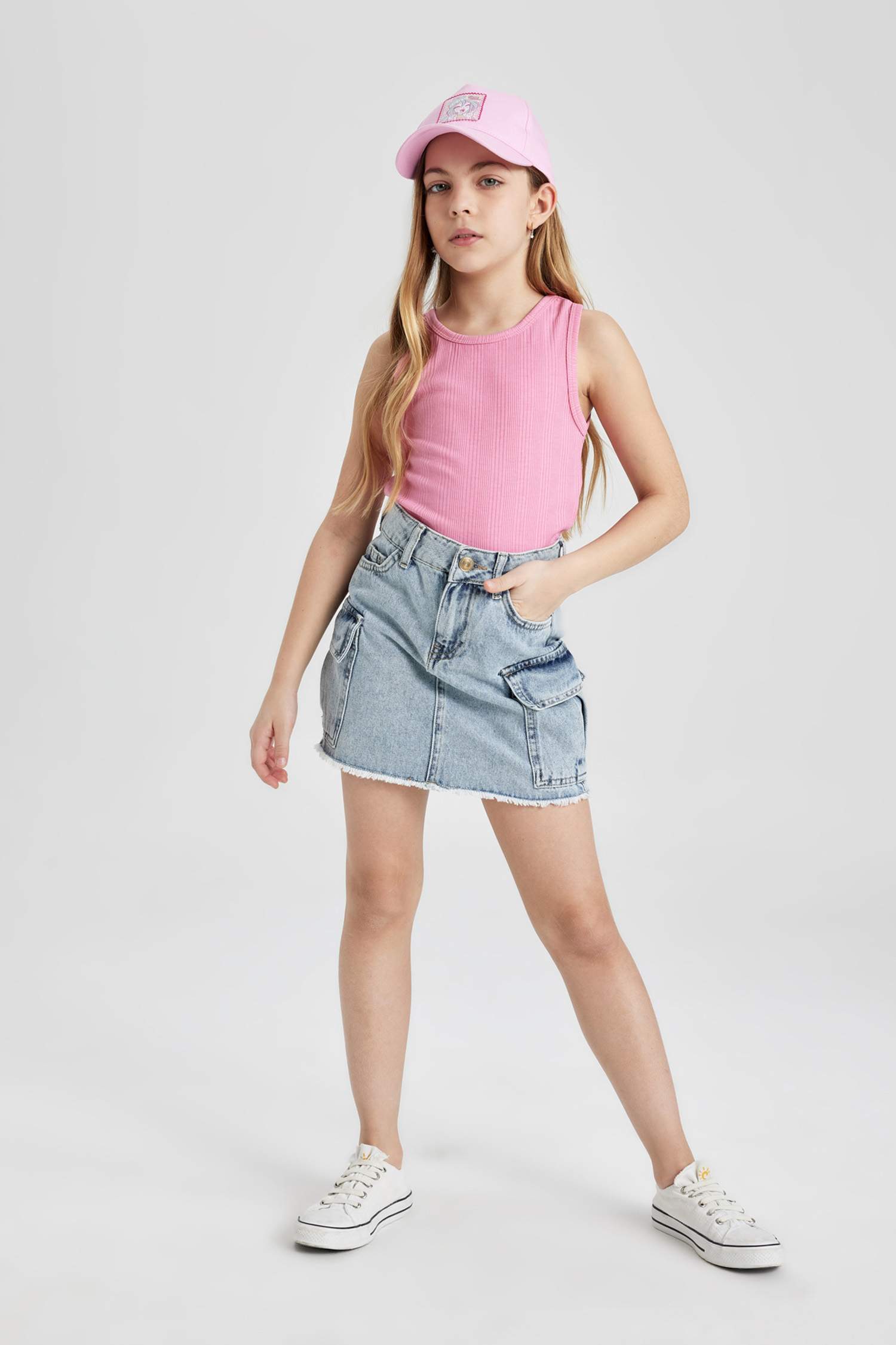 Girl Slim Fit Basic Camisole Tank Top