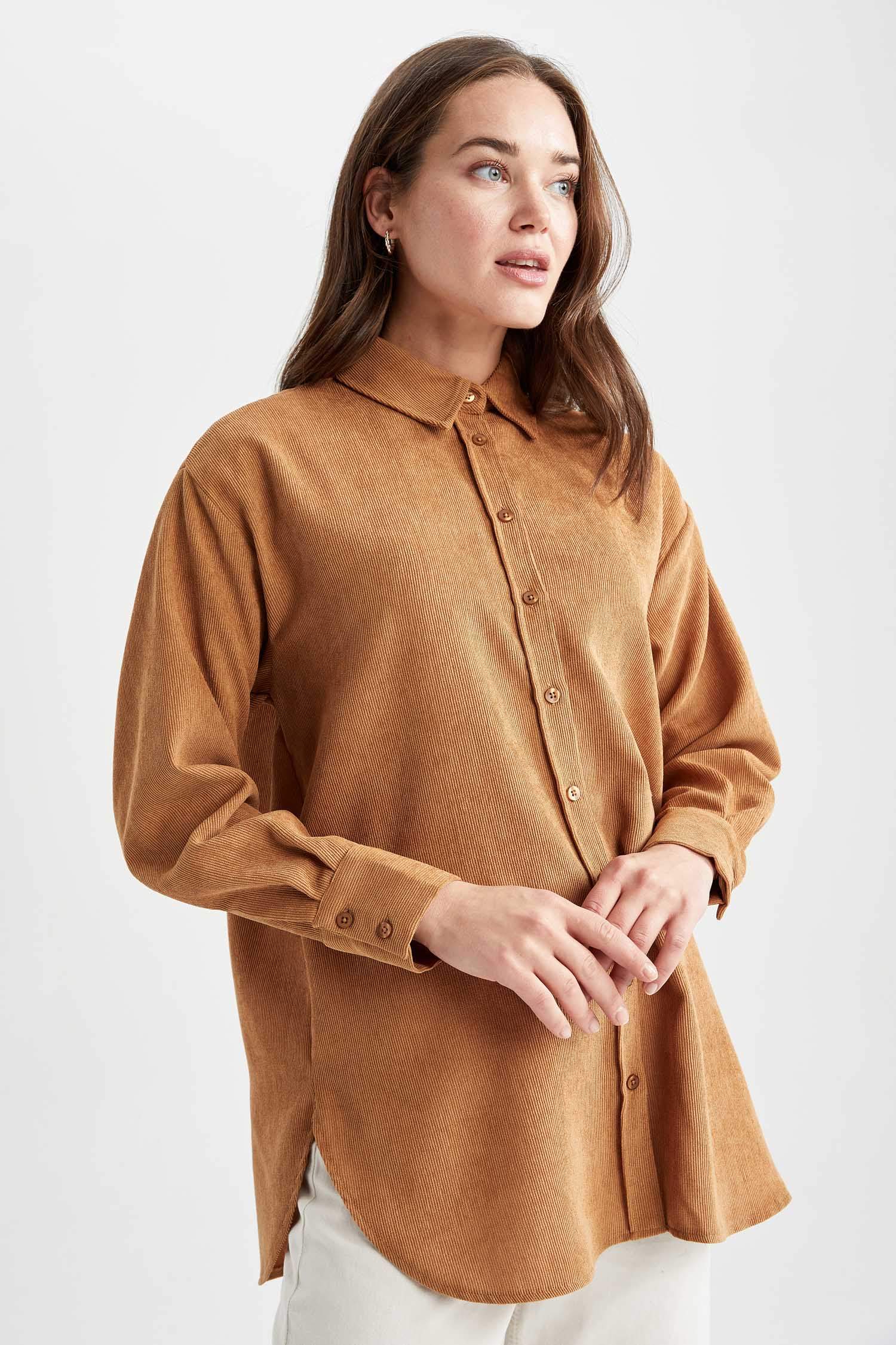 Туника свободного кроя базовая из вельвета