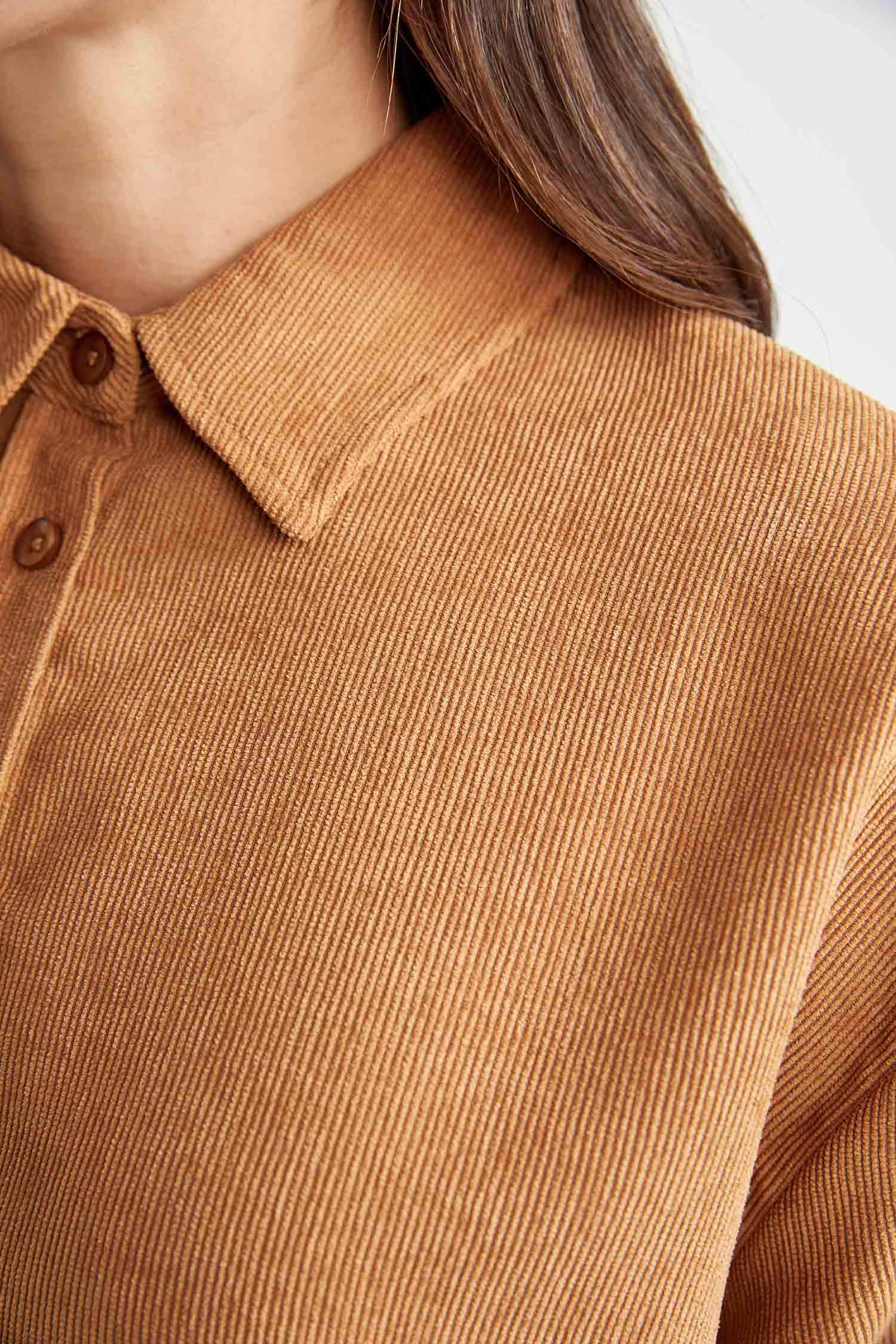 Туника свободного кроя базовая из вельвета