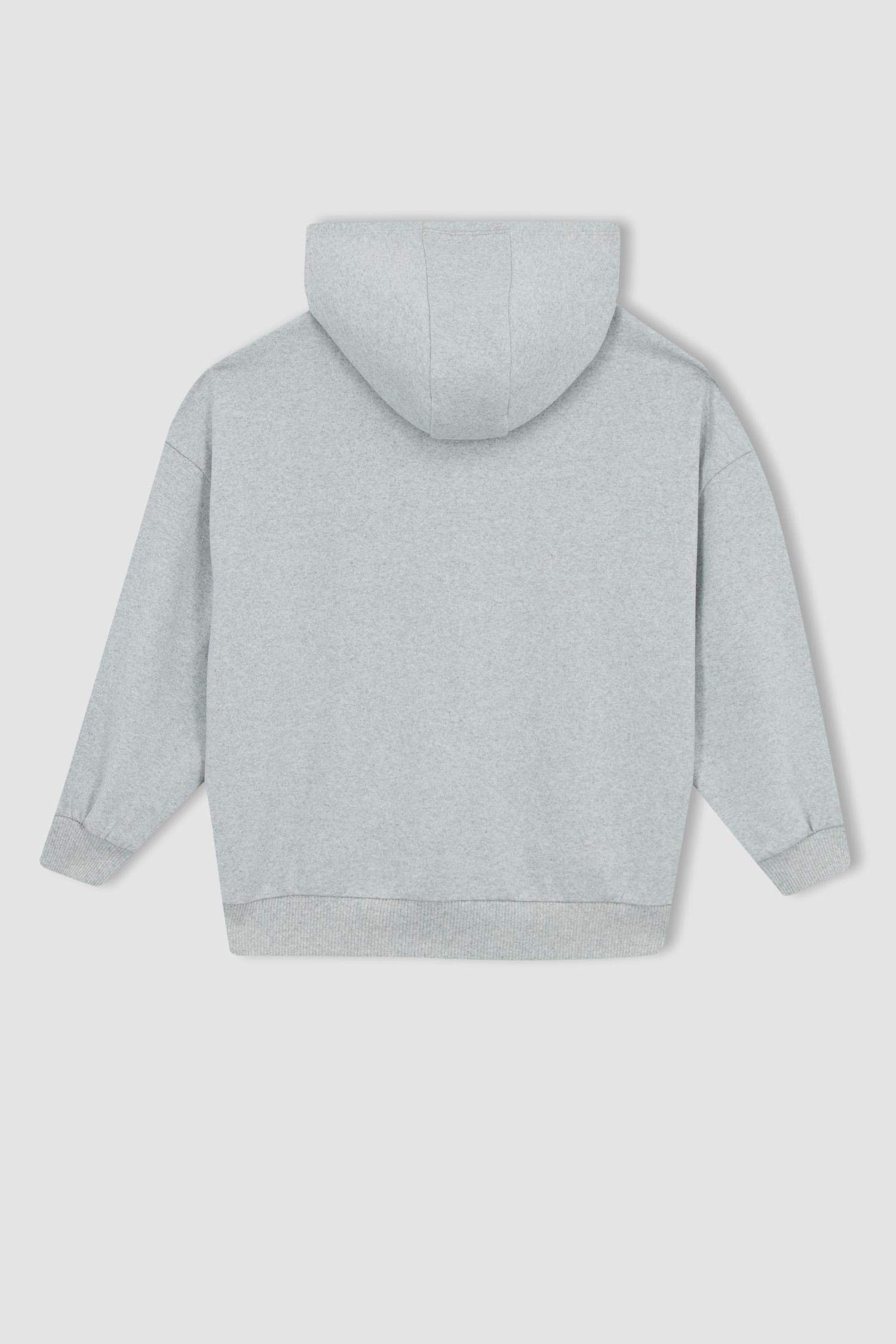 Свитшот оверсайз с капюшоном для девочек