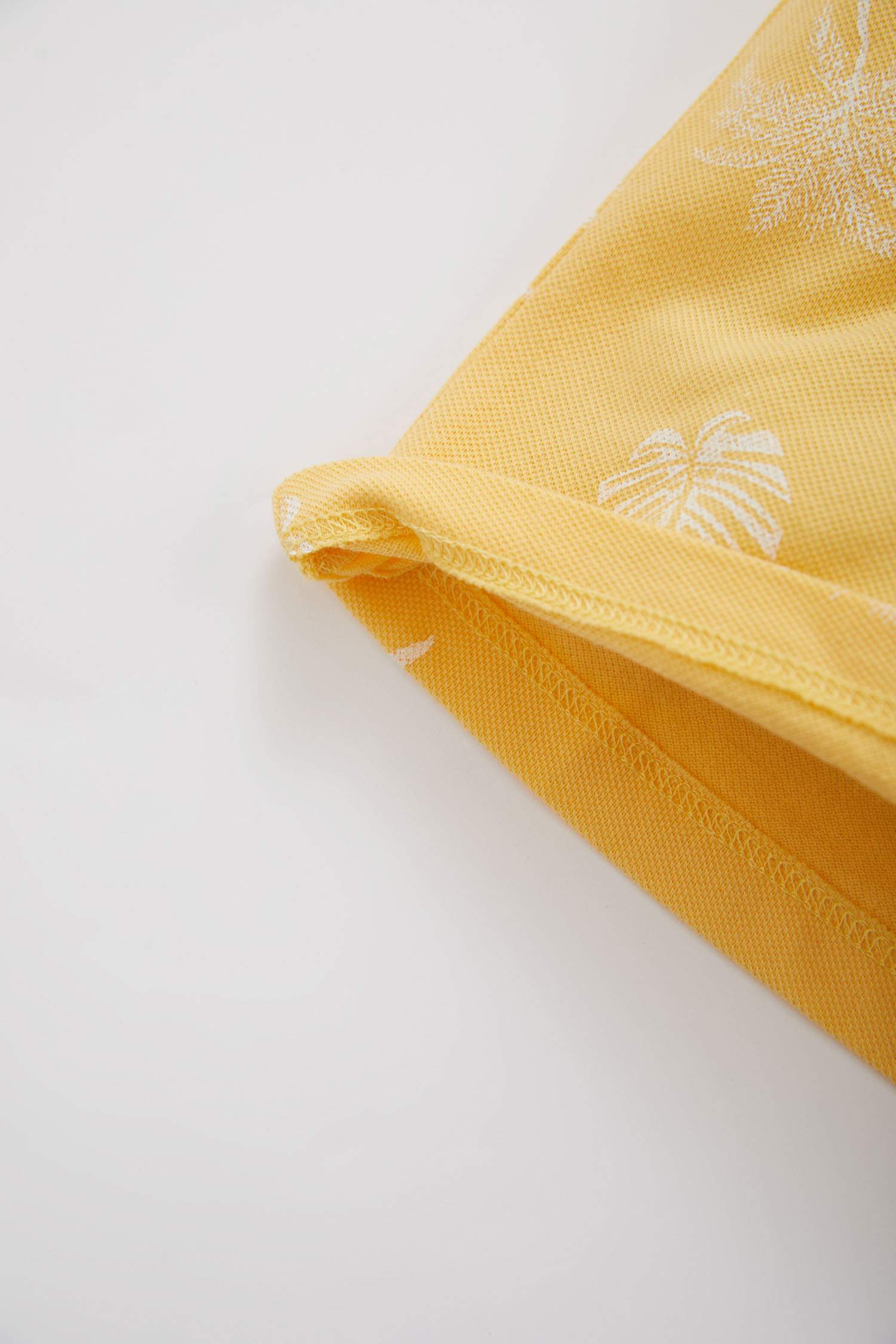 Yellow BABY BOY Baby Boy Regular Fit Tropical Patterned Pique Short