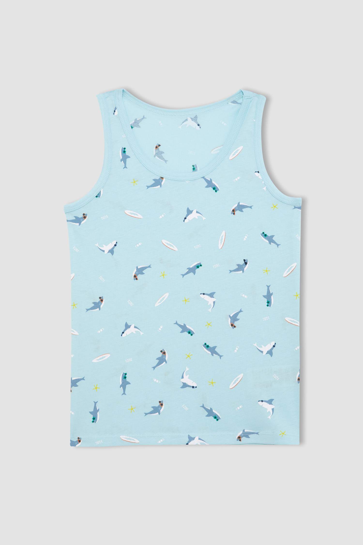 Erkek Çocuk Desenli 2'li Atlet