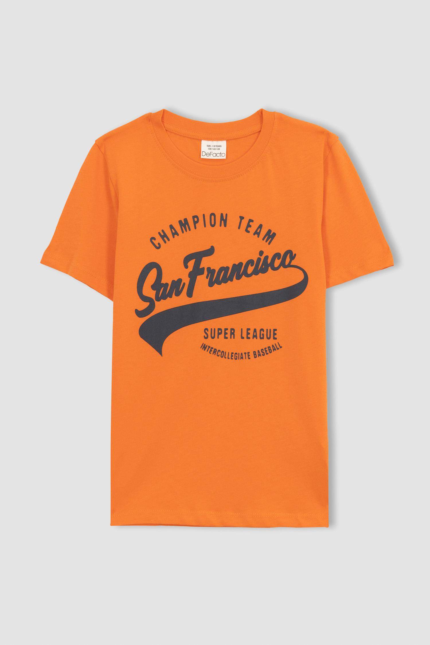 Футболка стандартного кроя с принтом для мальчиков