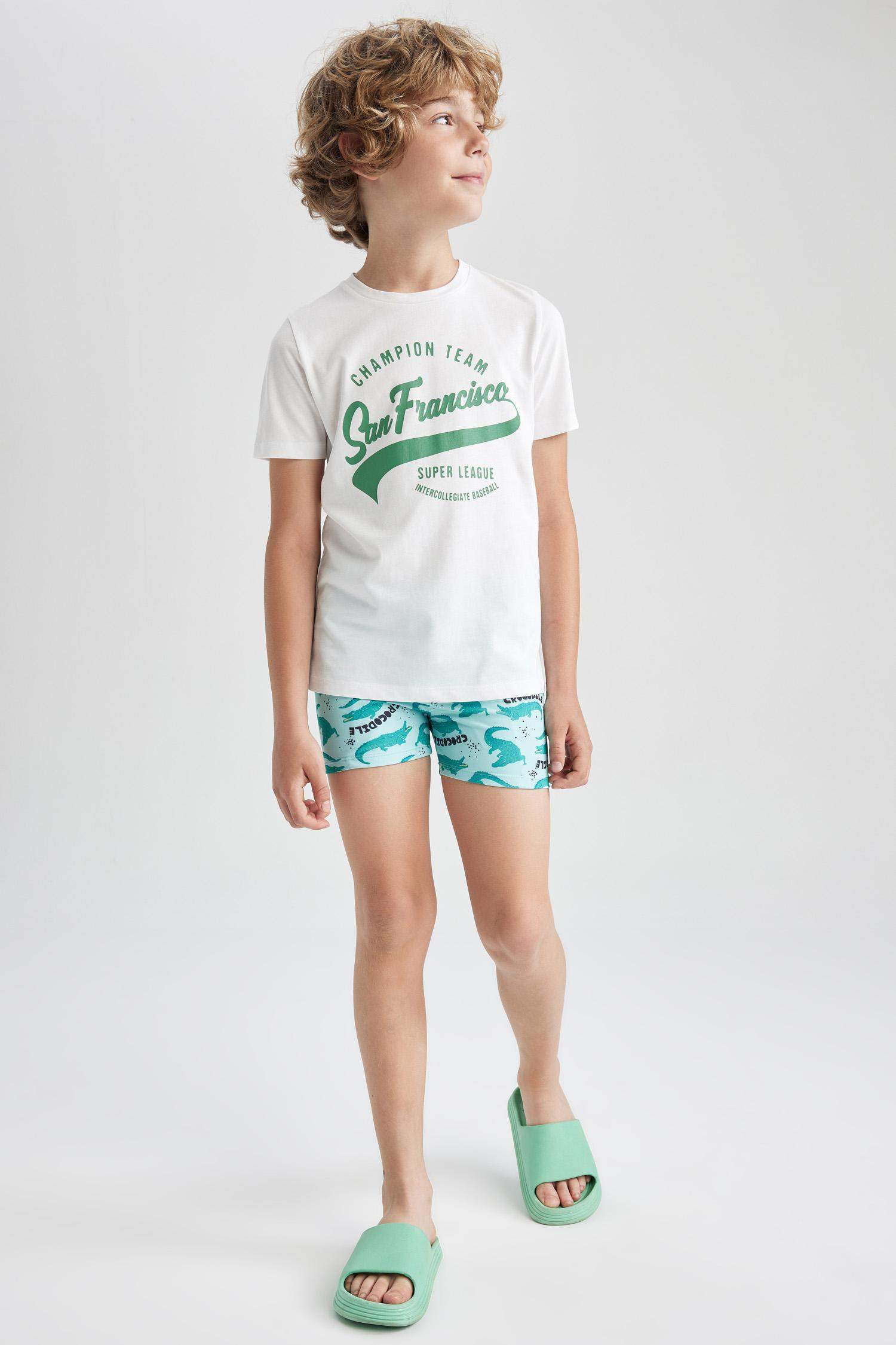 T-Shirt Imprimé à Manches Courtes Col Rond pour Garçon