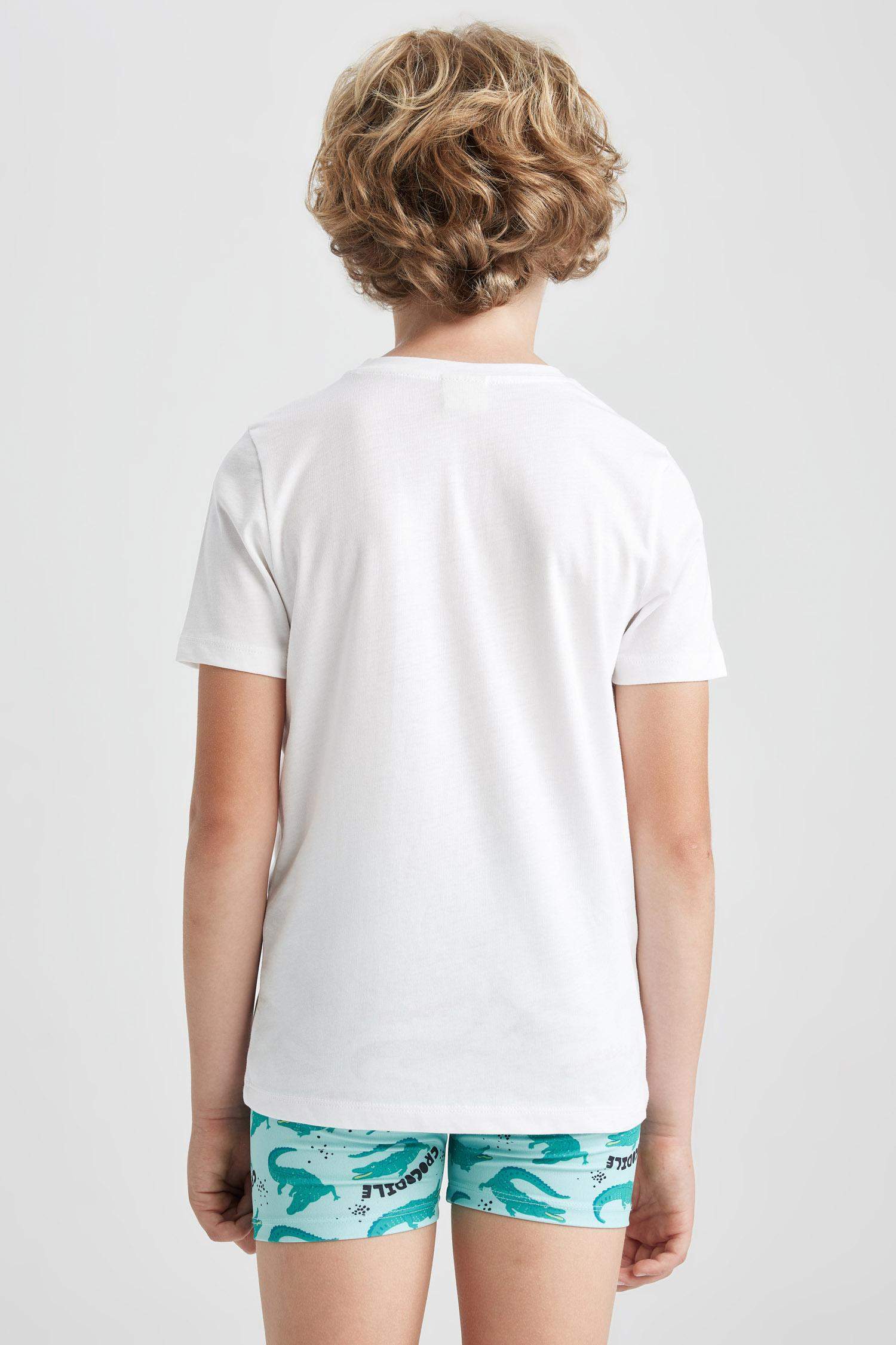 T-Shirt Imprimé à Manches Courtes Col Rond pour Garçon