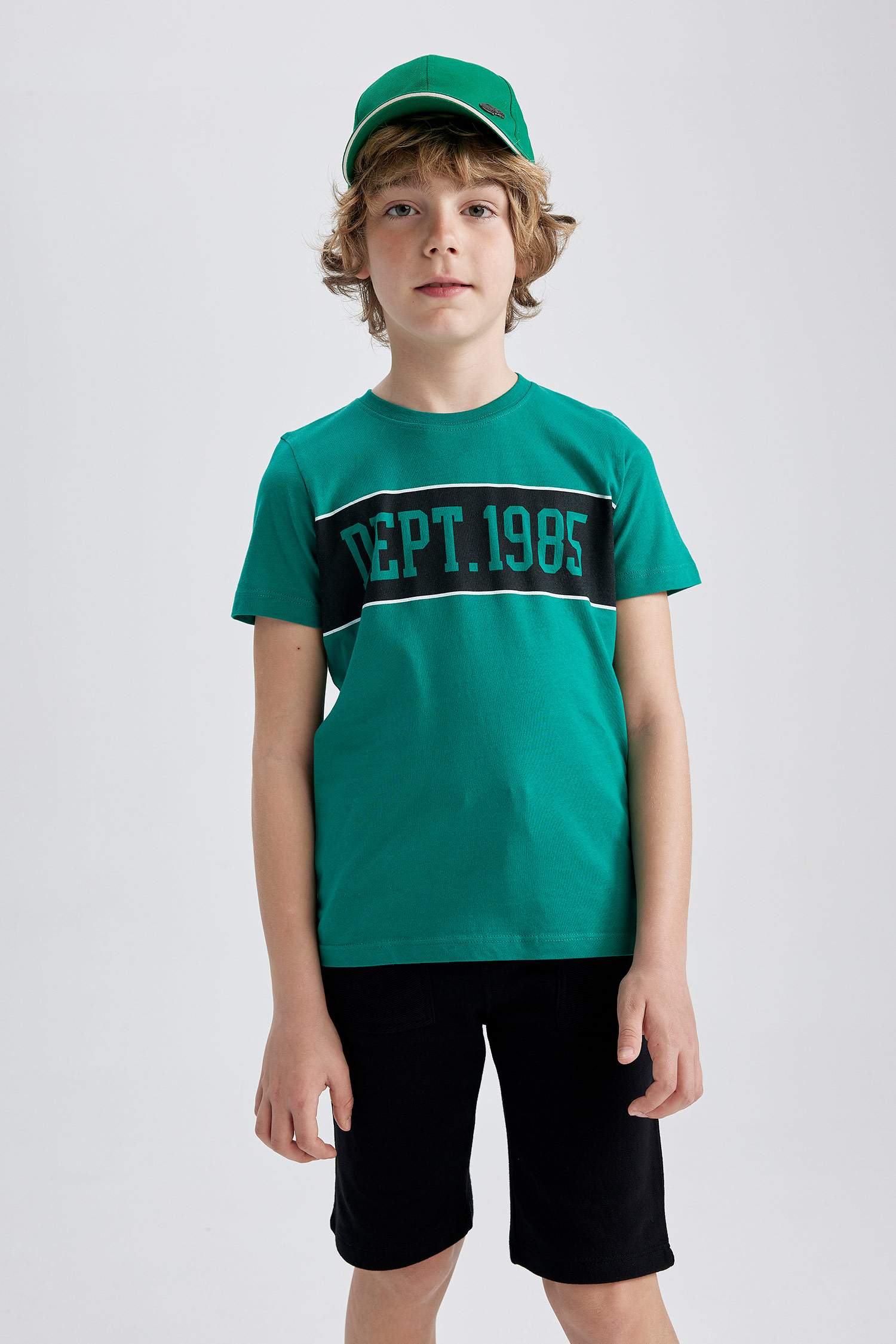 T-Shirt Imprimé à Manches Courtes Col Rond pour Garçon