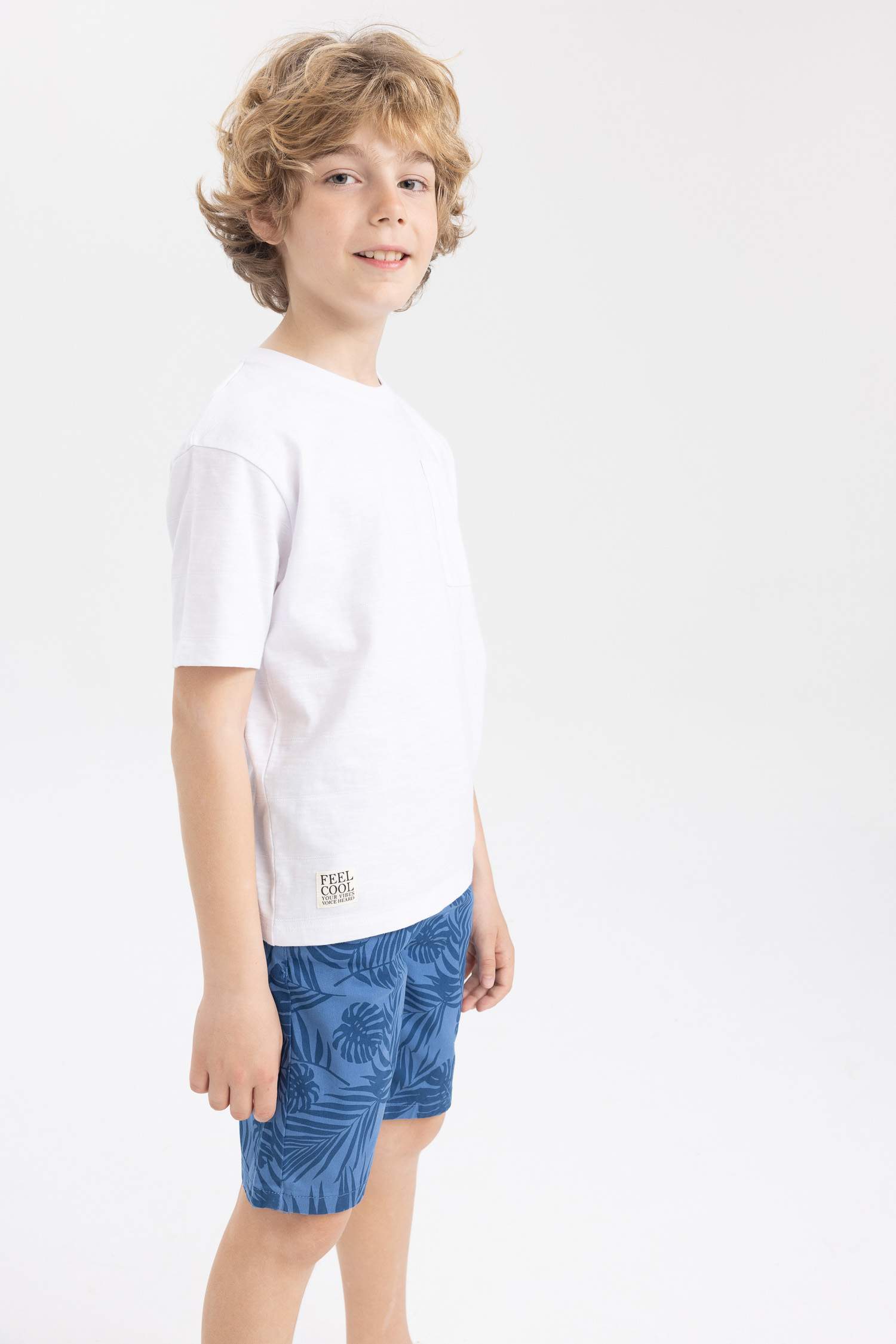 Garçon Col Ras Du Cou T-Shirt À Manches Courtes