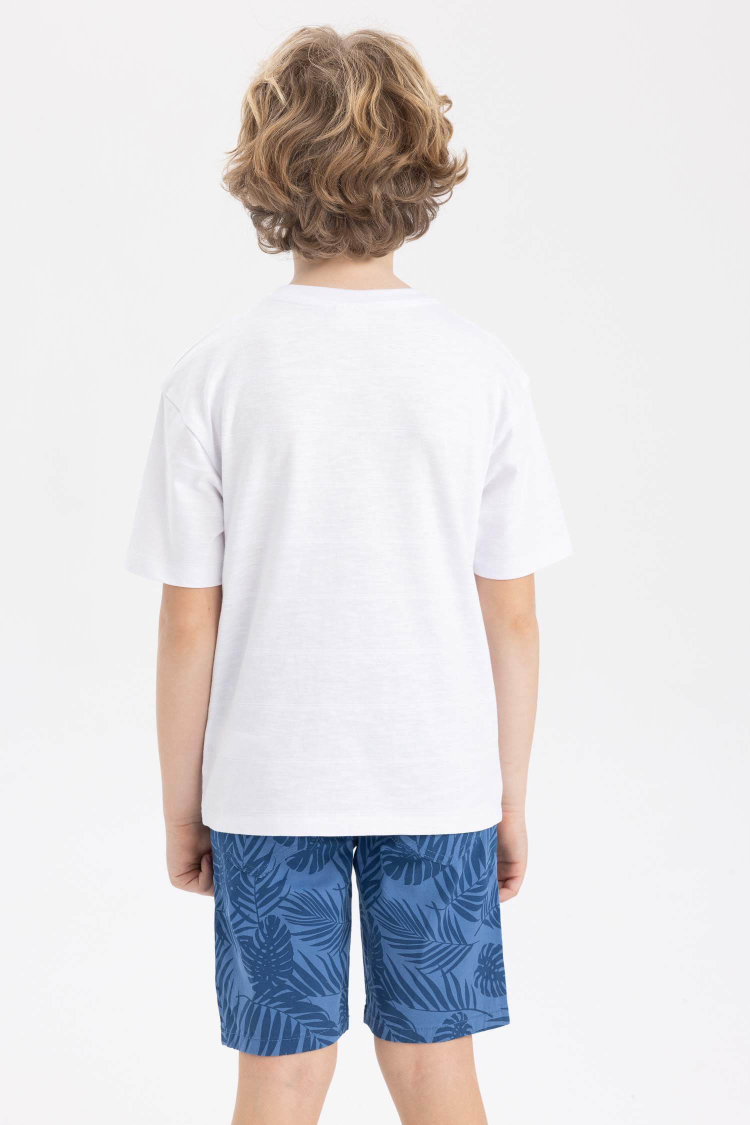 Garçon Col Ras Du Cou T-Shirt À Manches Courtes