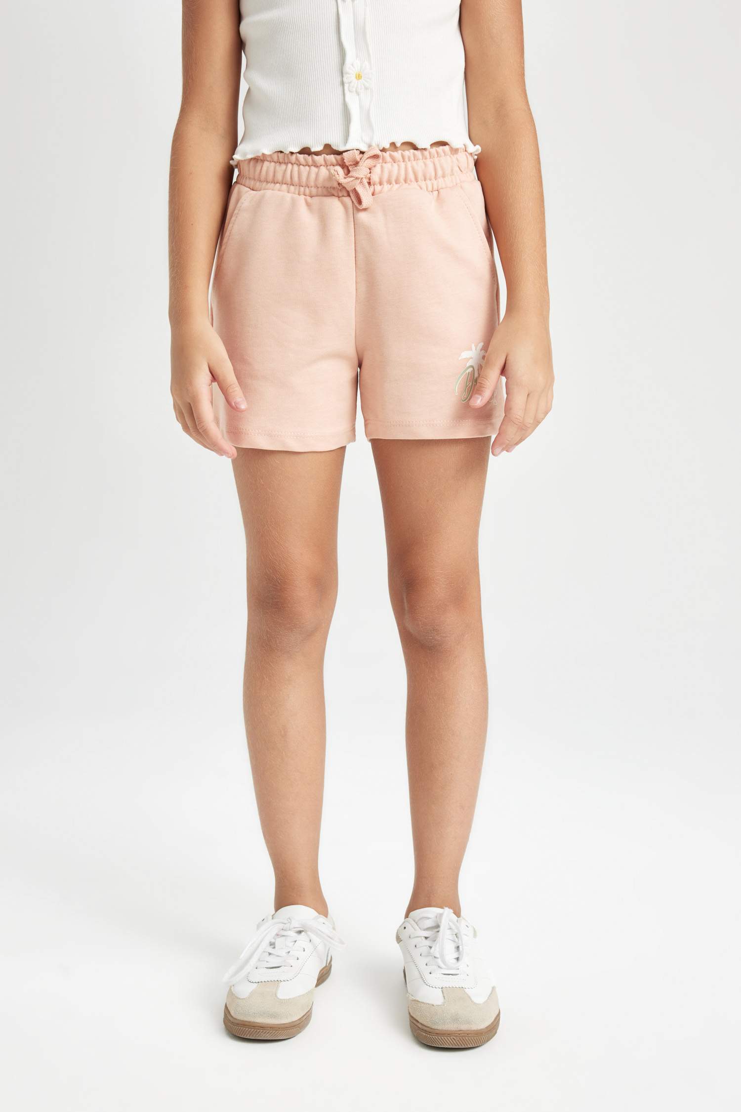 Girl Sweatshirt Fabric 2 Piece Shorts