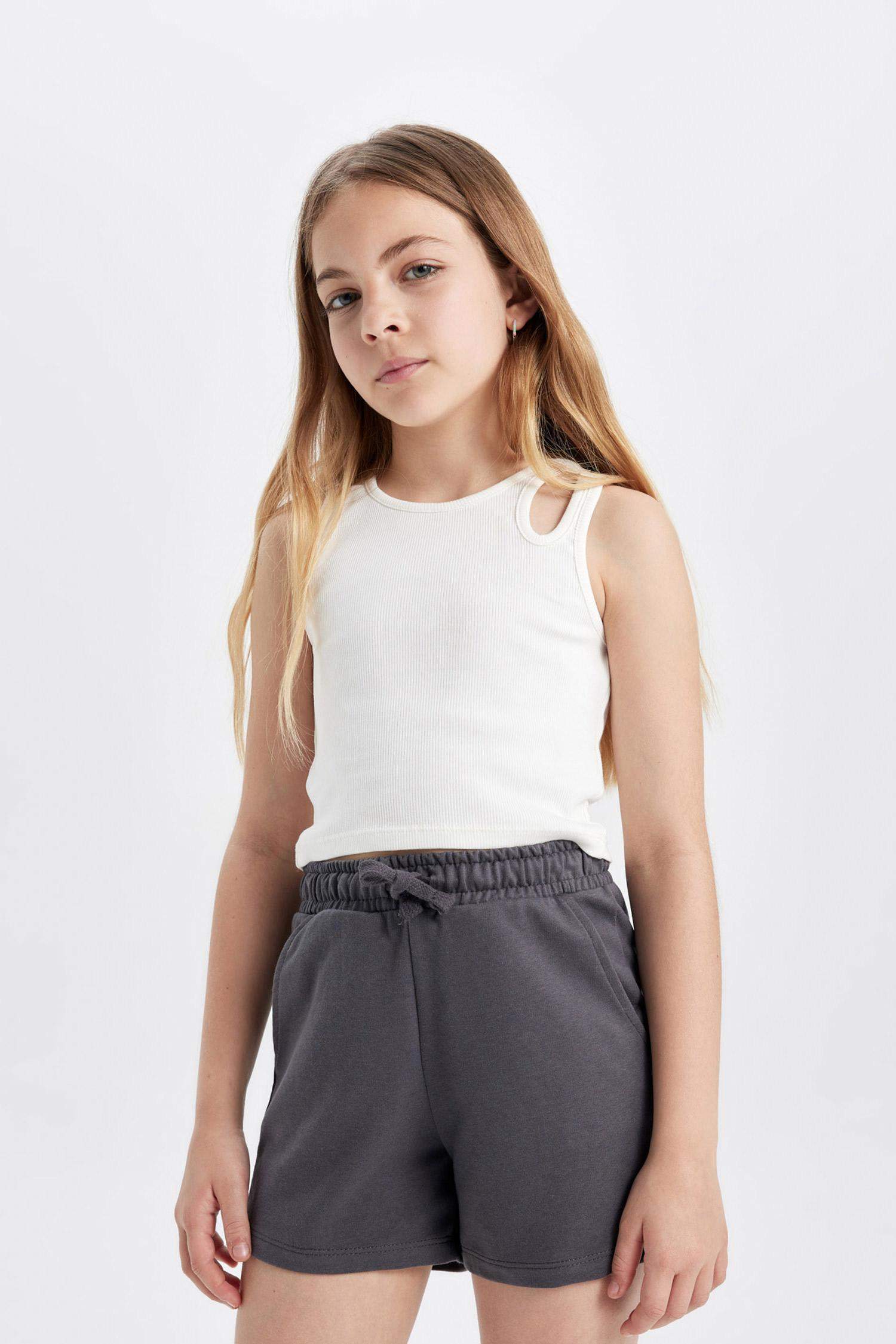 Kız Çocuk Baskılı 2'li Şort