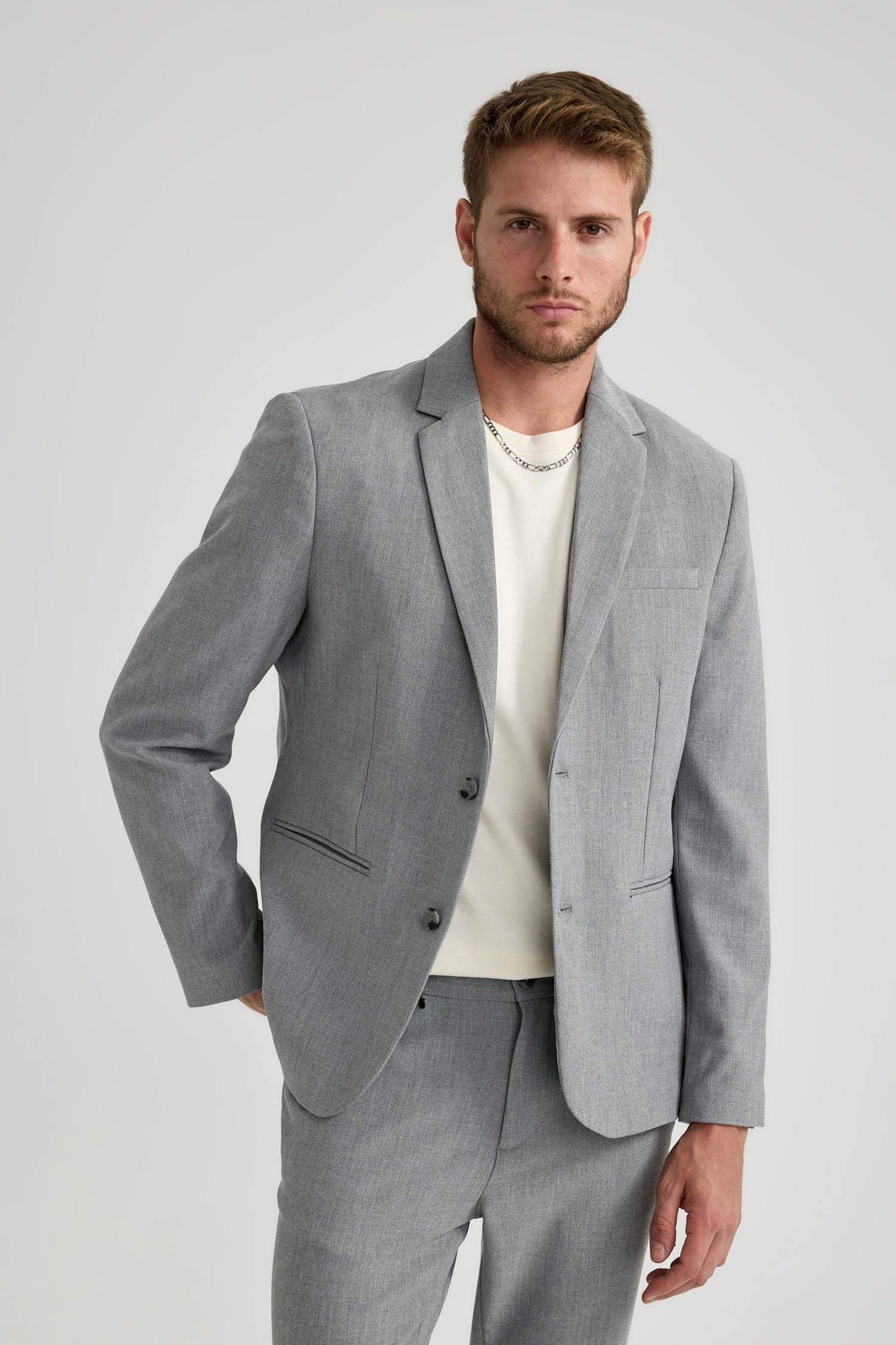 Slim Fit Lined Blazer