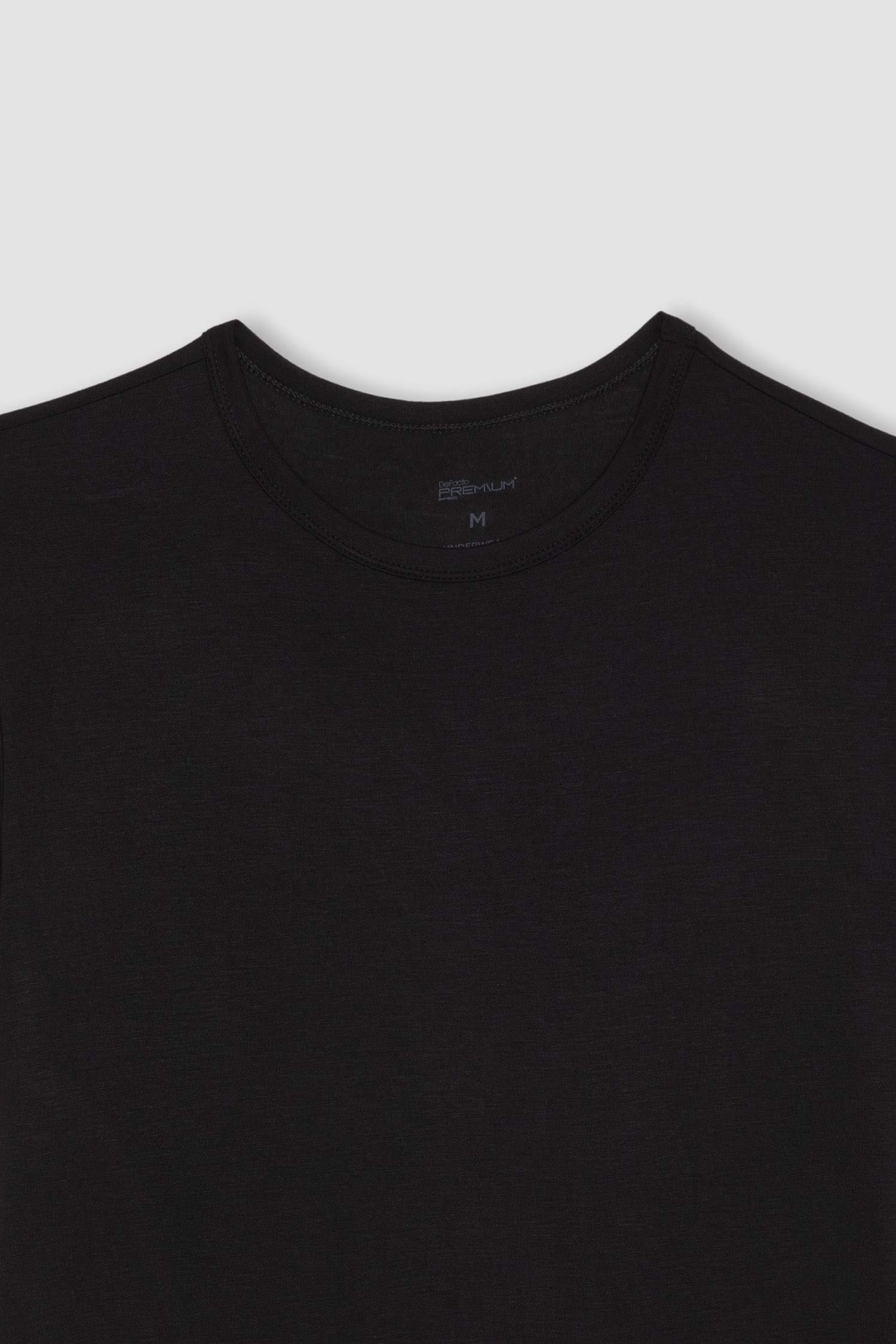 بلوزة فيسكوز سليم فيت بياخة مستديرة